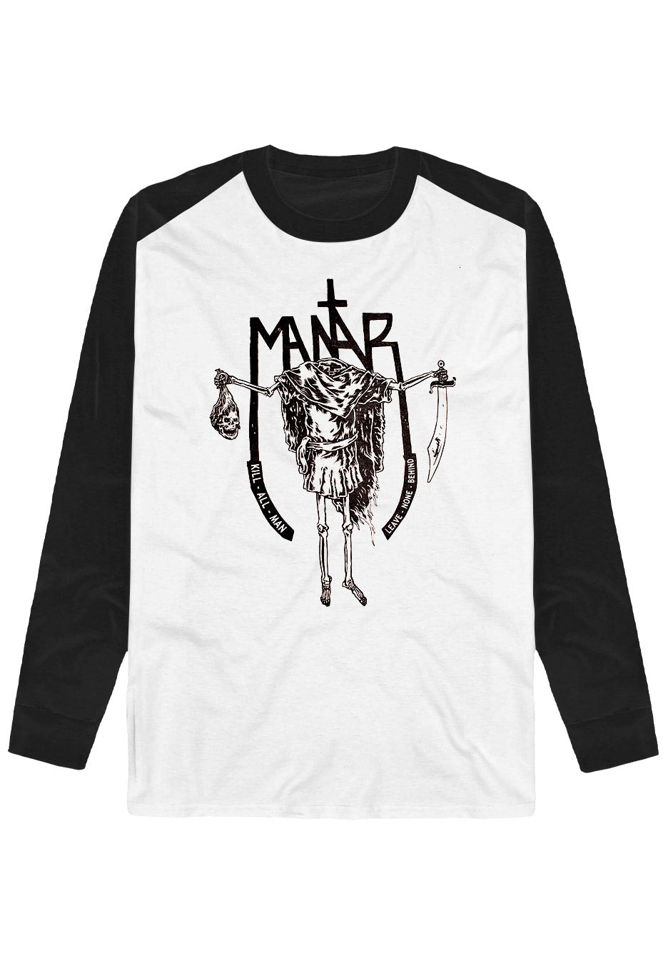 Mantar - Kill All Man White/Black - Longsleeve | Men-Image