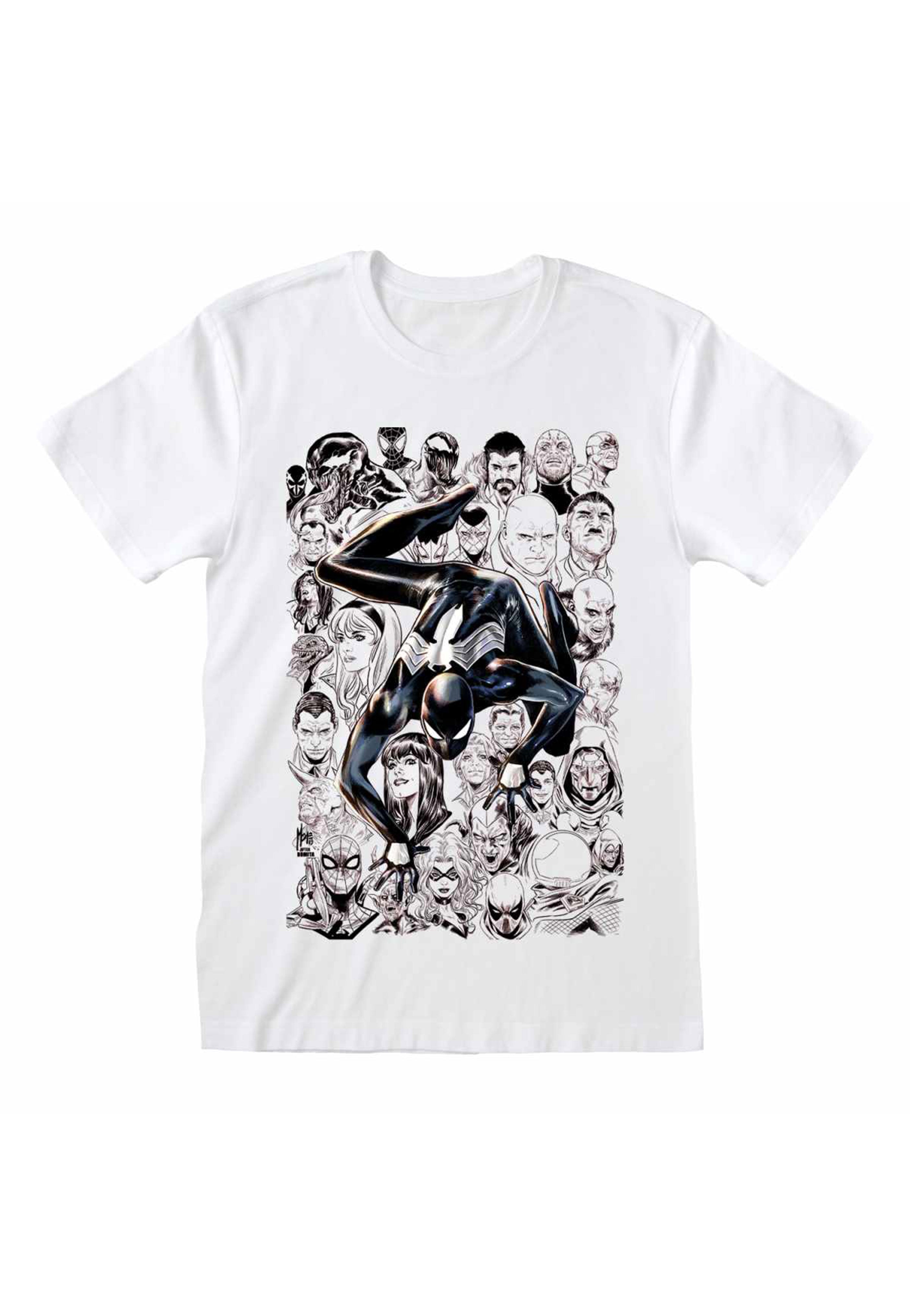 Spider-Man - Black Suit Spider White - T-Shirt | Men-Image