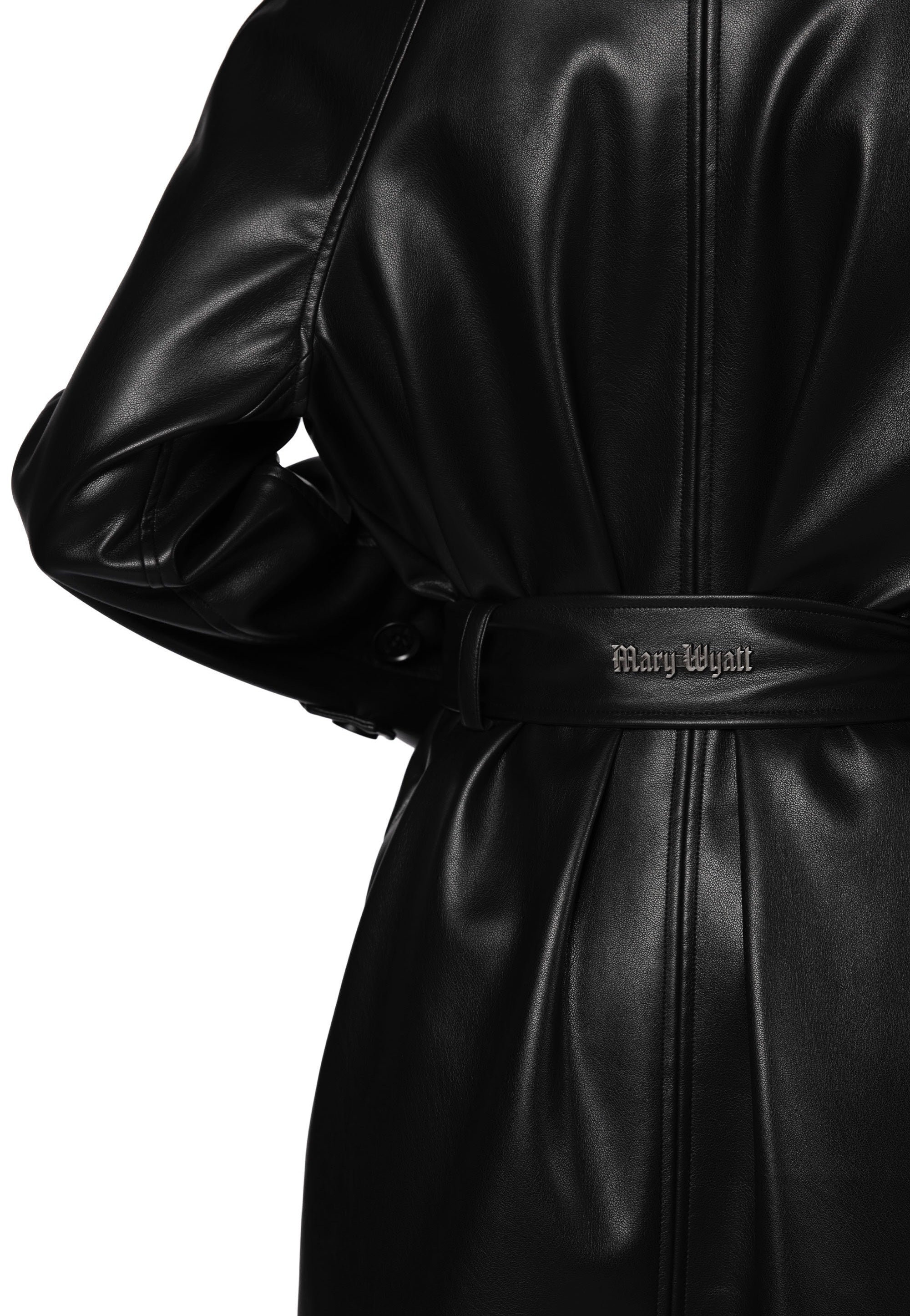 Mary Wyatt - Mara Faux Leather Black - Jacket | Women-Image