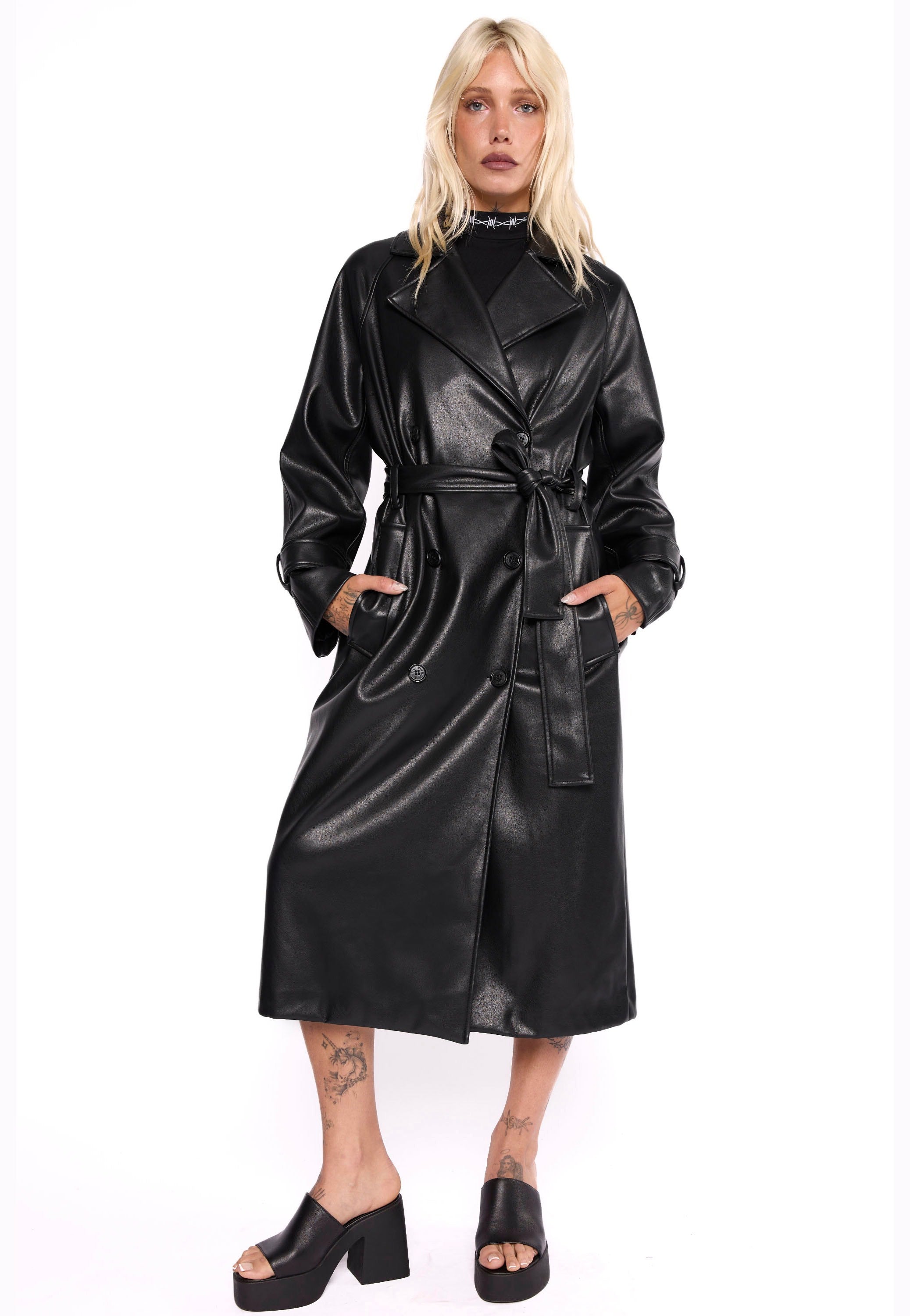 Mary Wyatt - Mara Faux Leather Black - Jacket | Women-Image