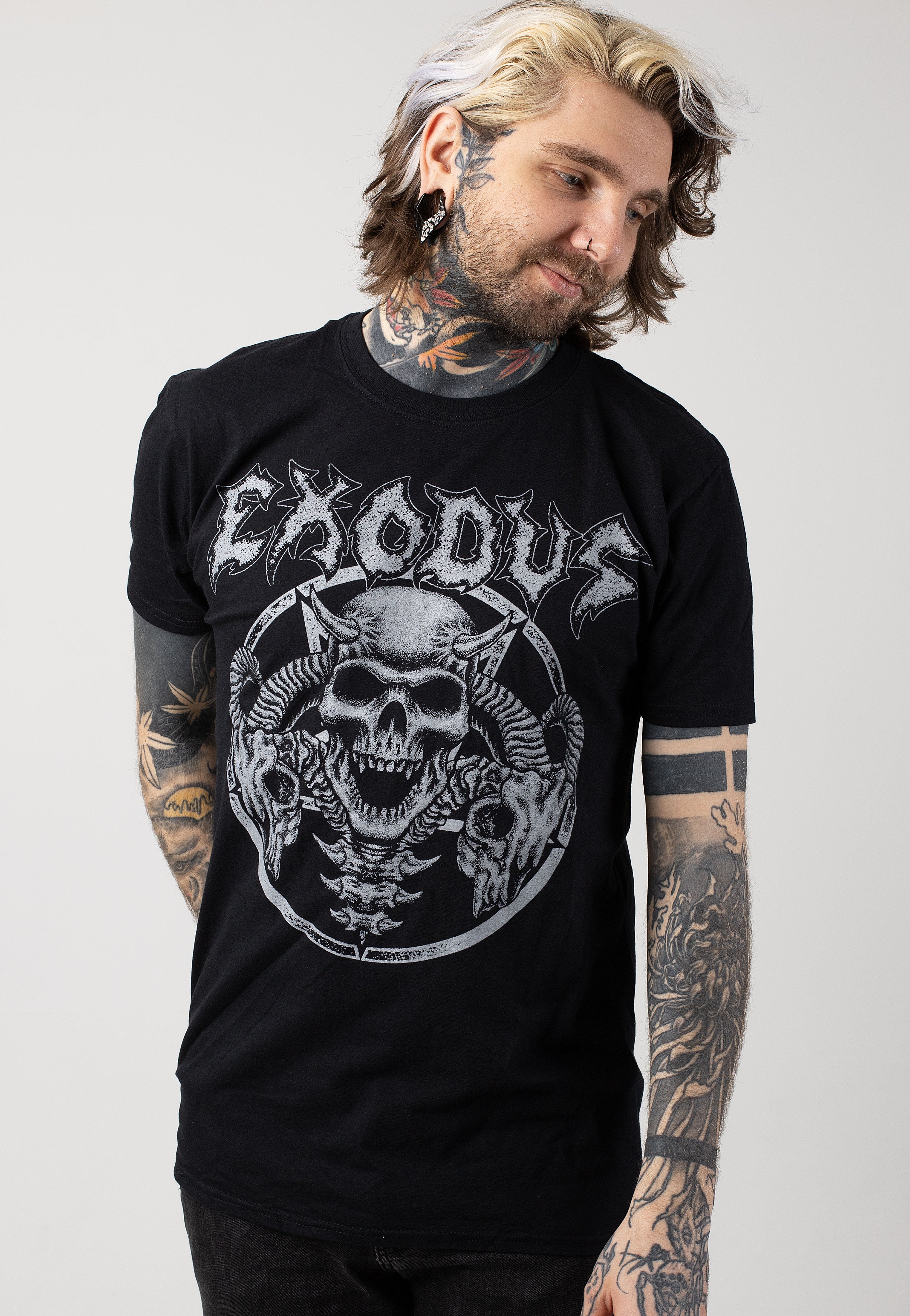 Exodus - Horns Skull - T-Shirt | Men-Image