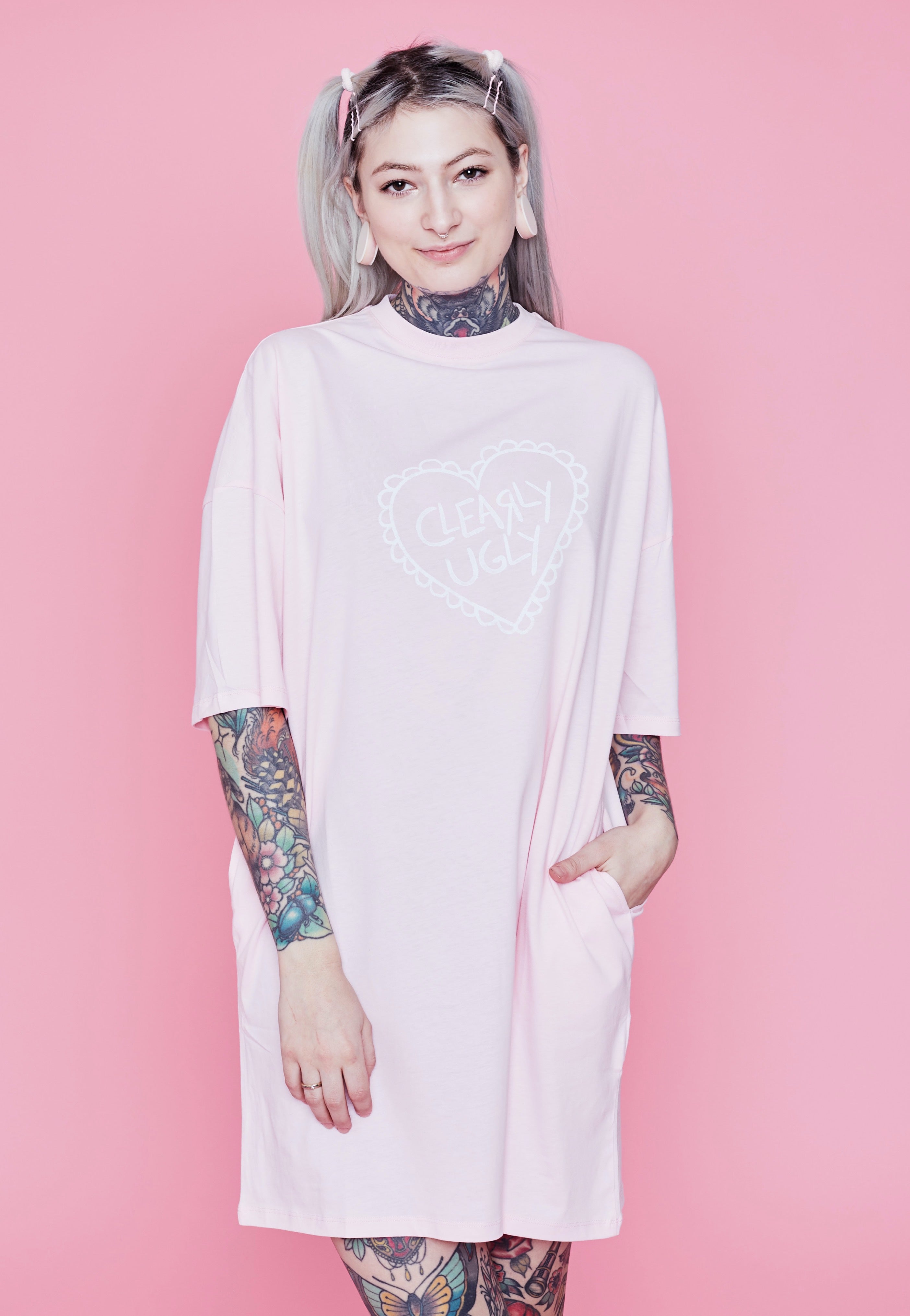 Clearly Ugly - Forever And Always Pastel Love Pastellrosa - Dress | Women-Image