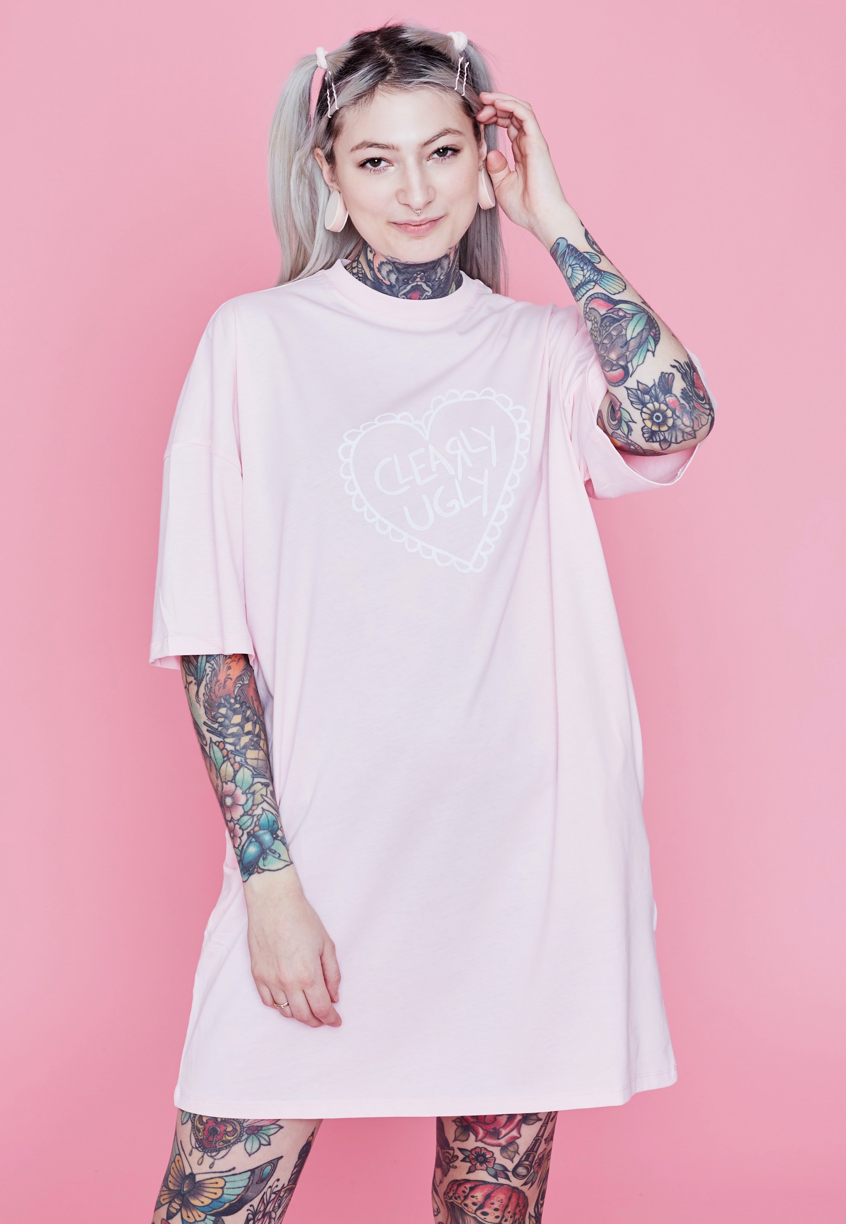 Clearly Ugly - Forever And Always Pastel Love Pastellrosa - Dress | Women-Image