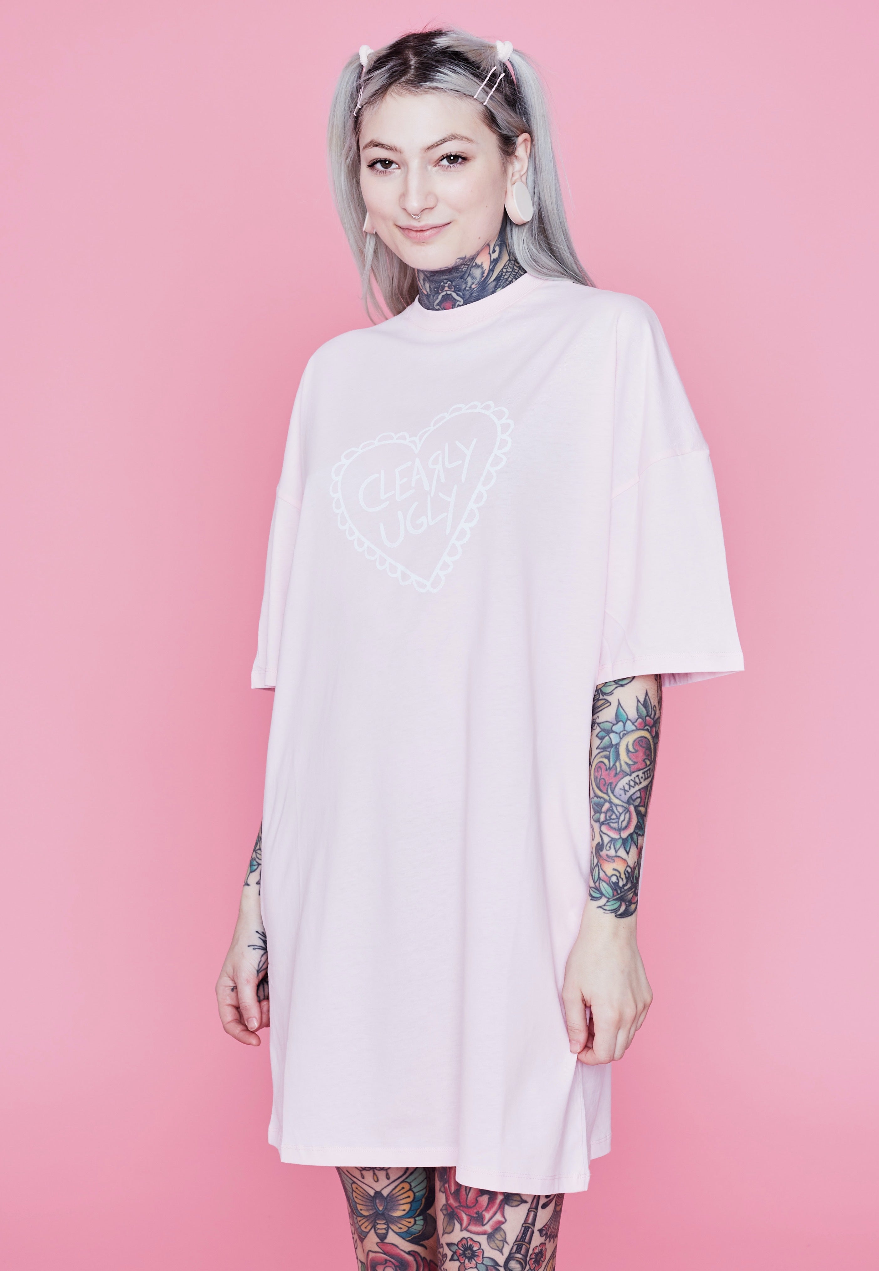 Clearly Ugly - Forever And Always Pastel Love Pastellrosa - Dress | Women-Image