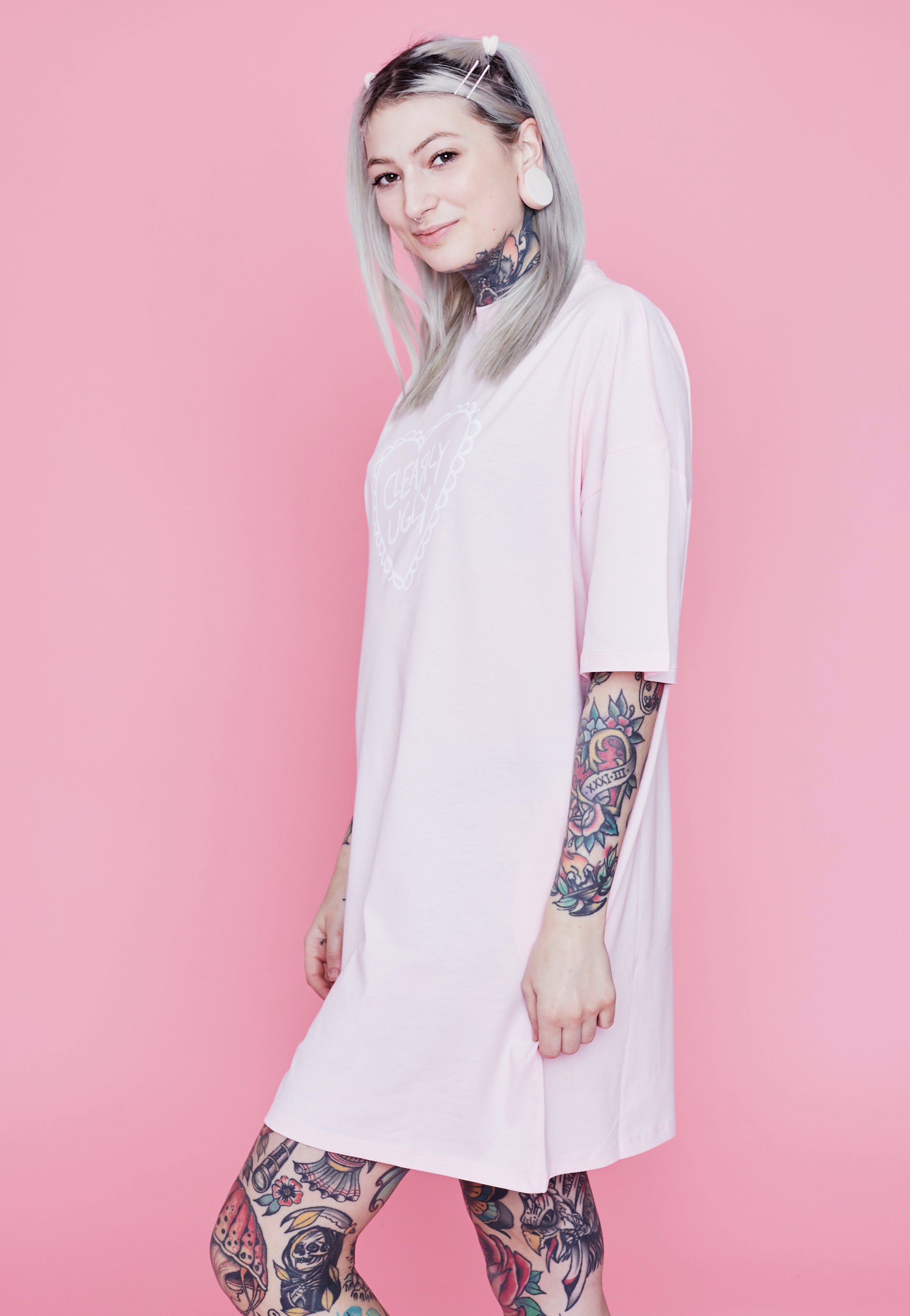 Clearly Ugly - Forever And Always Pastel Love Pastellrosa - Dress | Women-Image