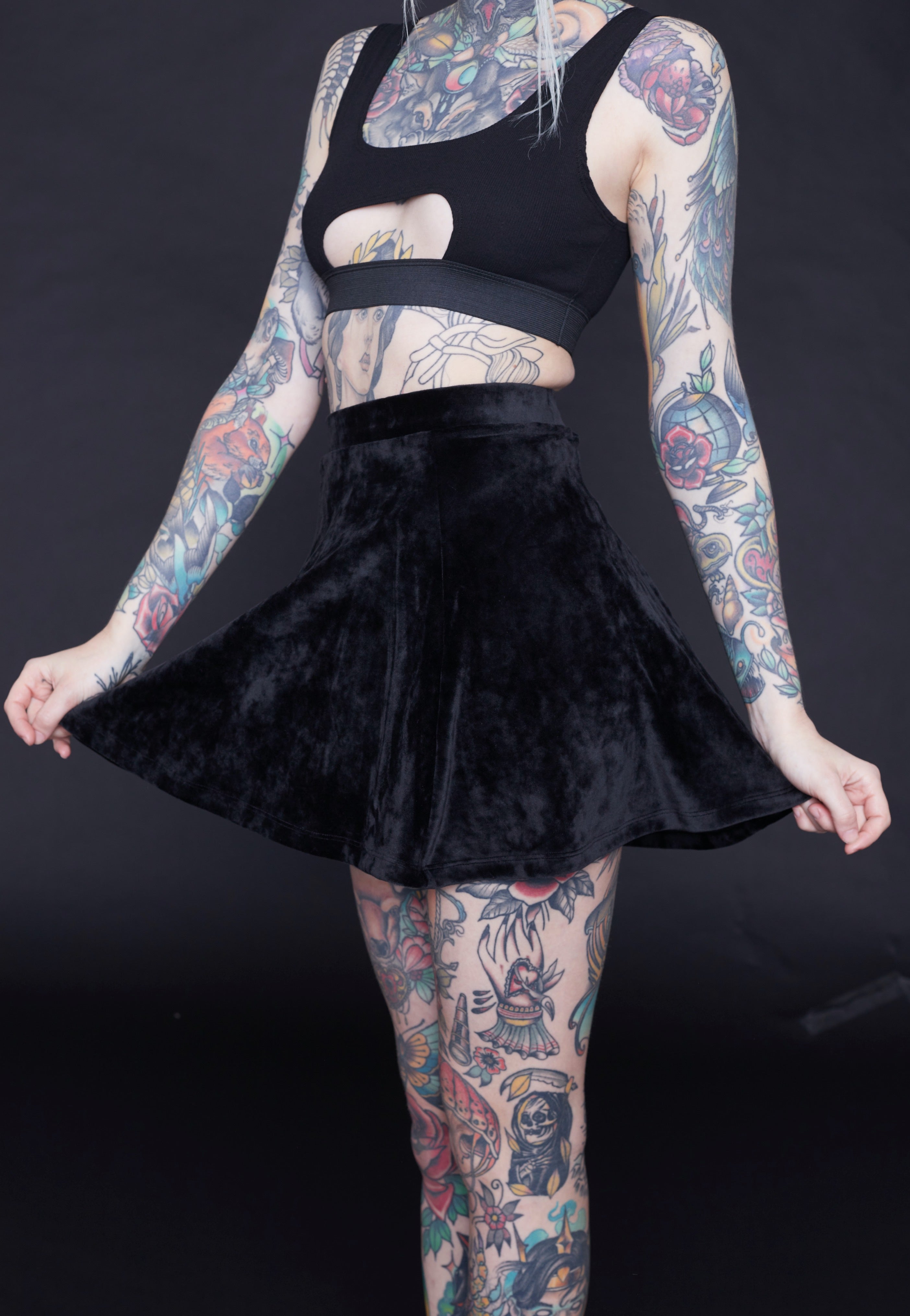 InternetXDoll - Luna Black - Skirt | Women-Image