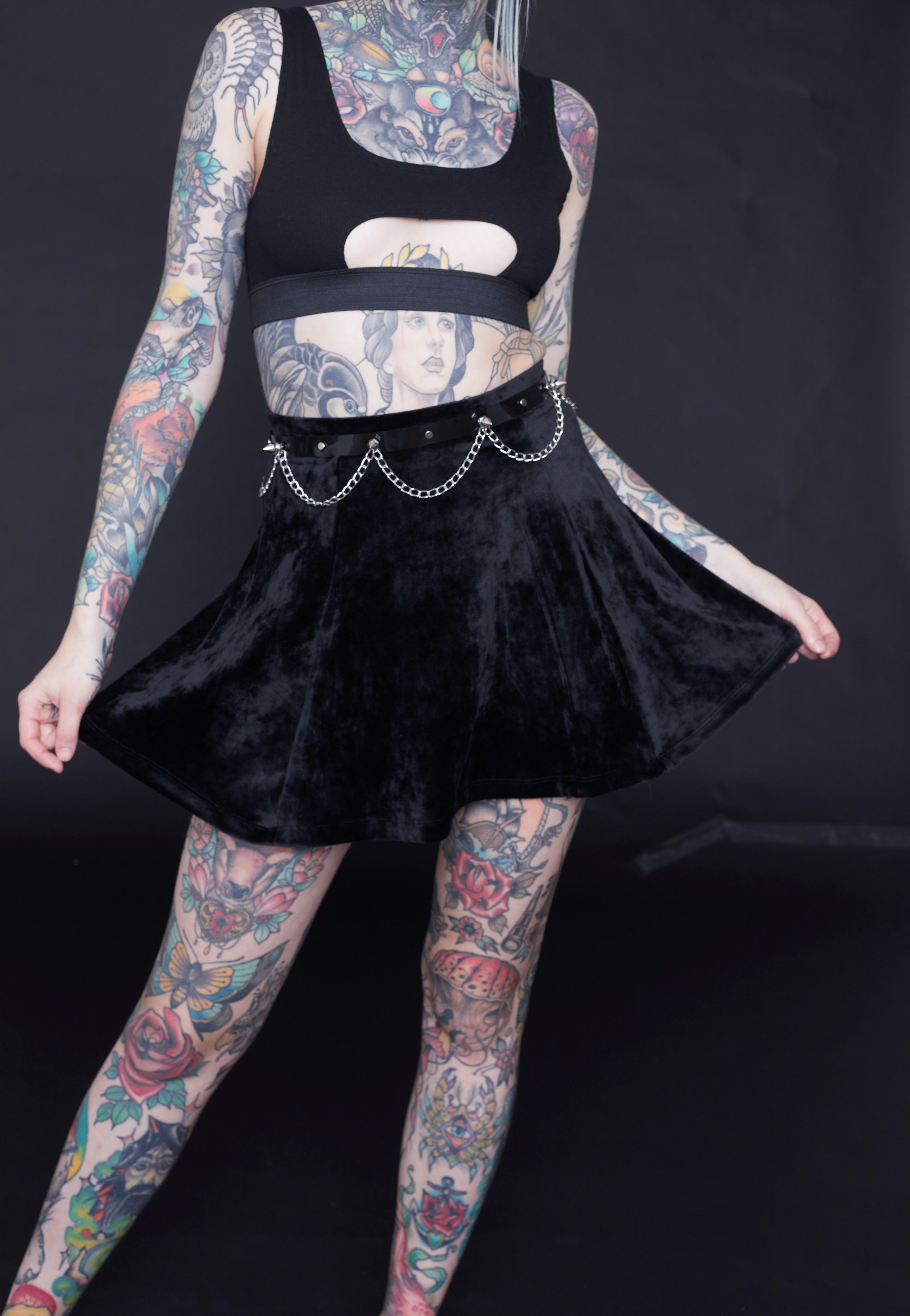 InternetXDoll - Luna Black - Skirt | Women-Image