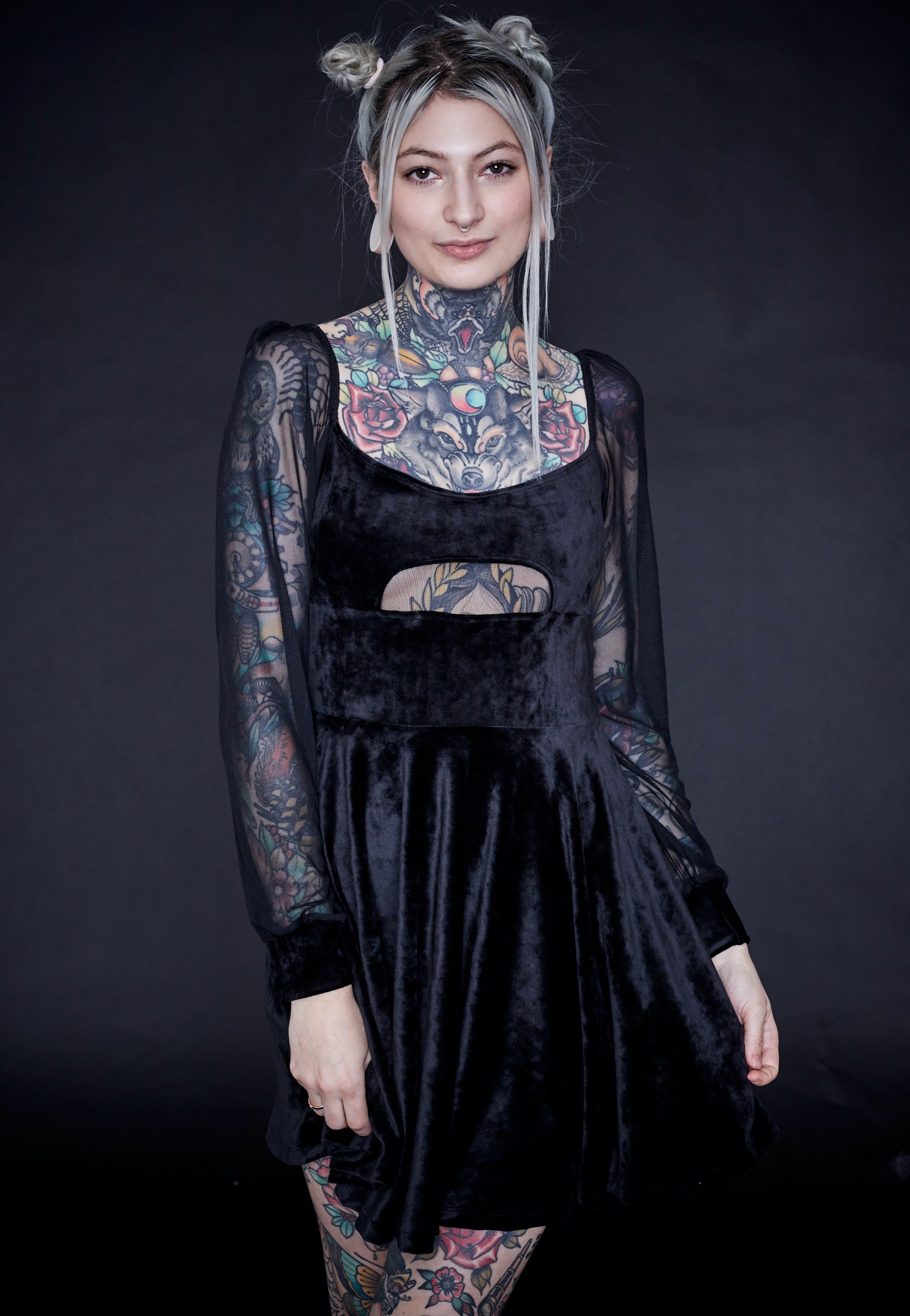 InternetXDoll - Skaterdress Luna Black - Dress | Women-Image