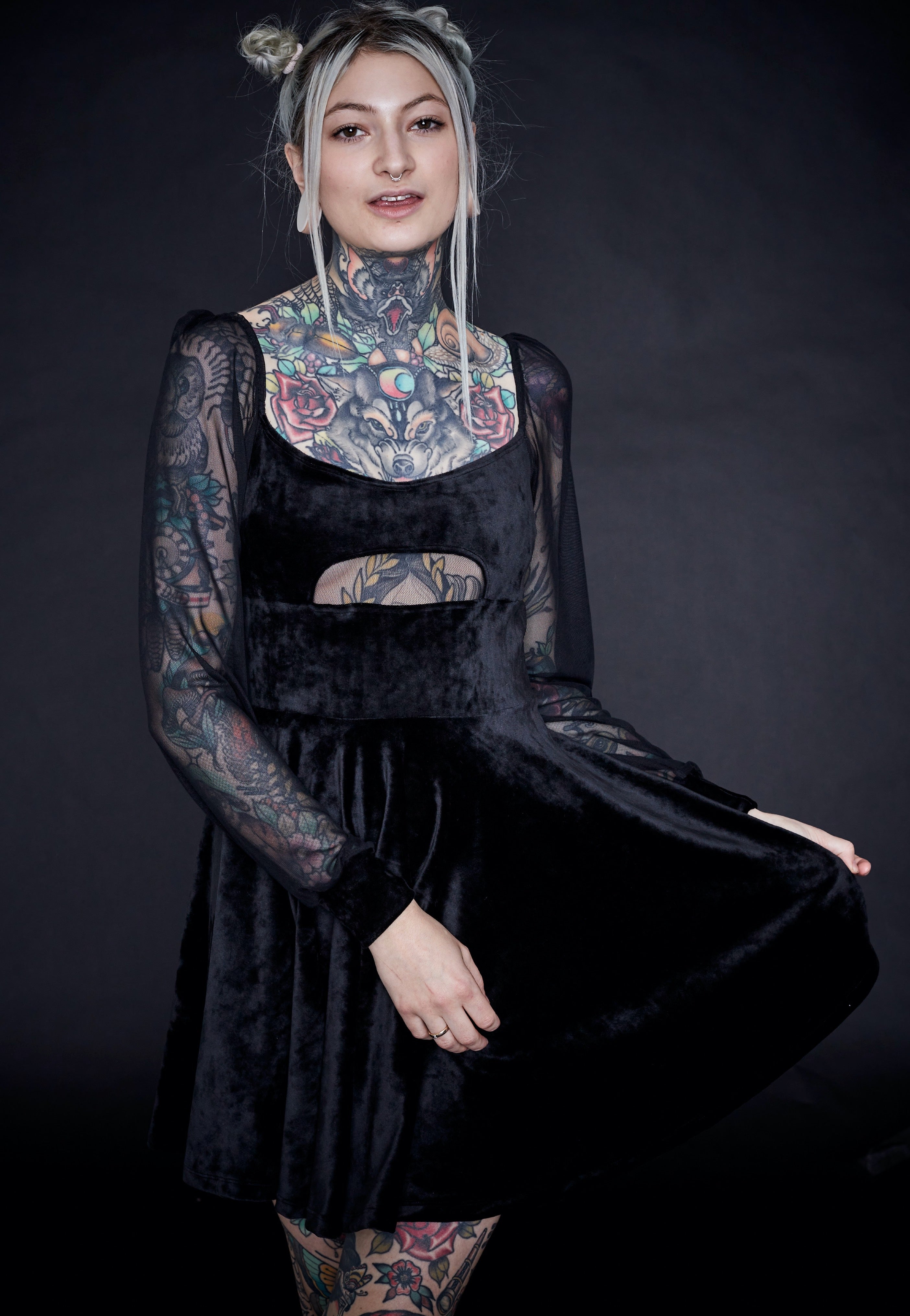 InternetXDoll - Skaterdress Luna Black - Dress | Women-Image