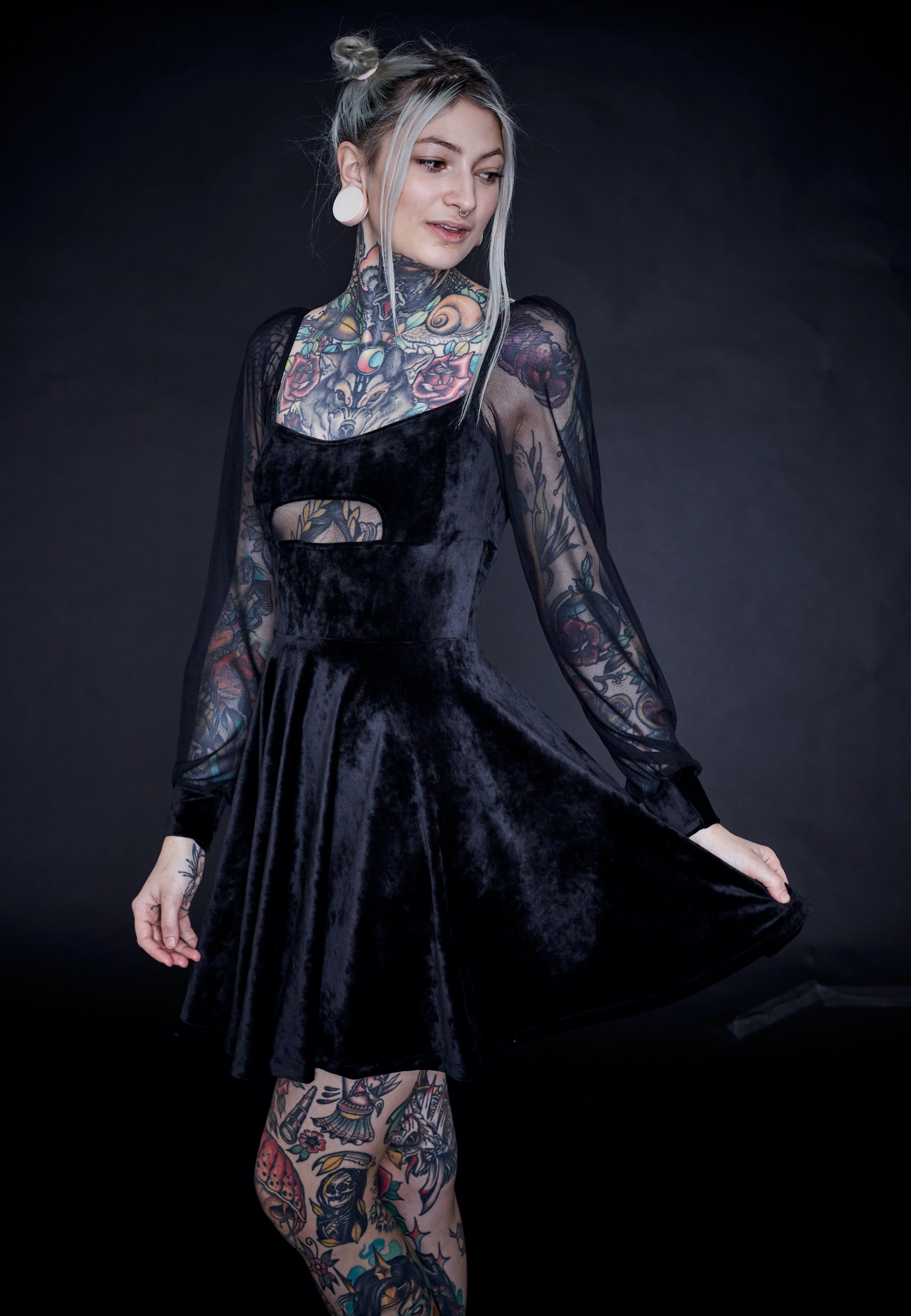 InternetXDoll - Skaterdress Luna Black - Dress | Women-Image