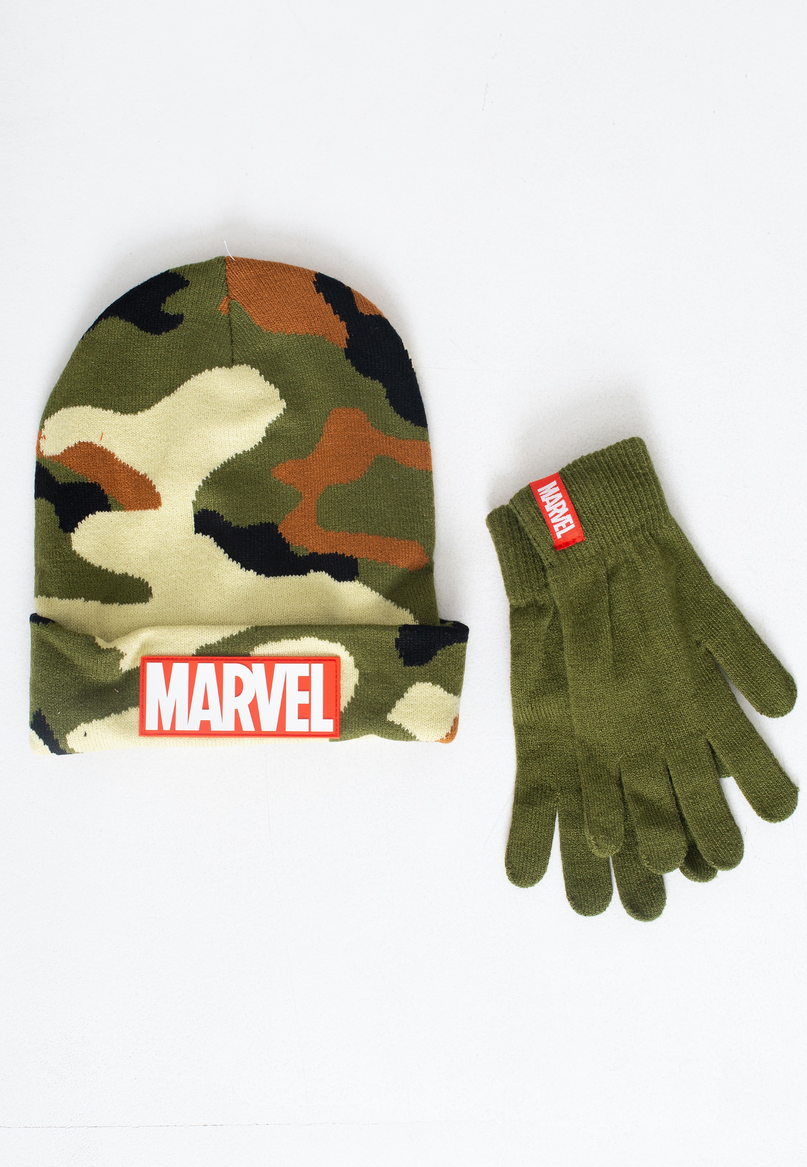 Marvel Comics - Logo Beanie + Gloves - Gift Set | Neutral-Image