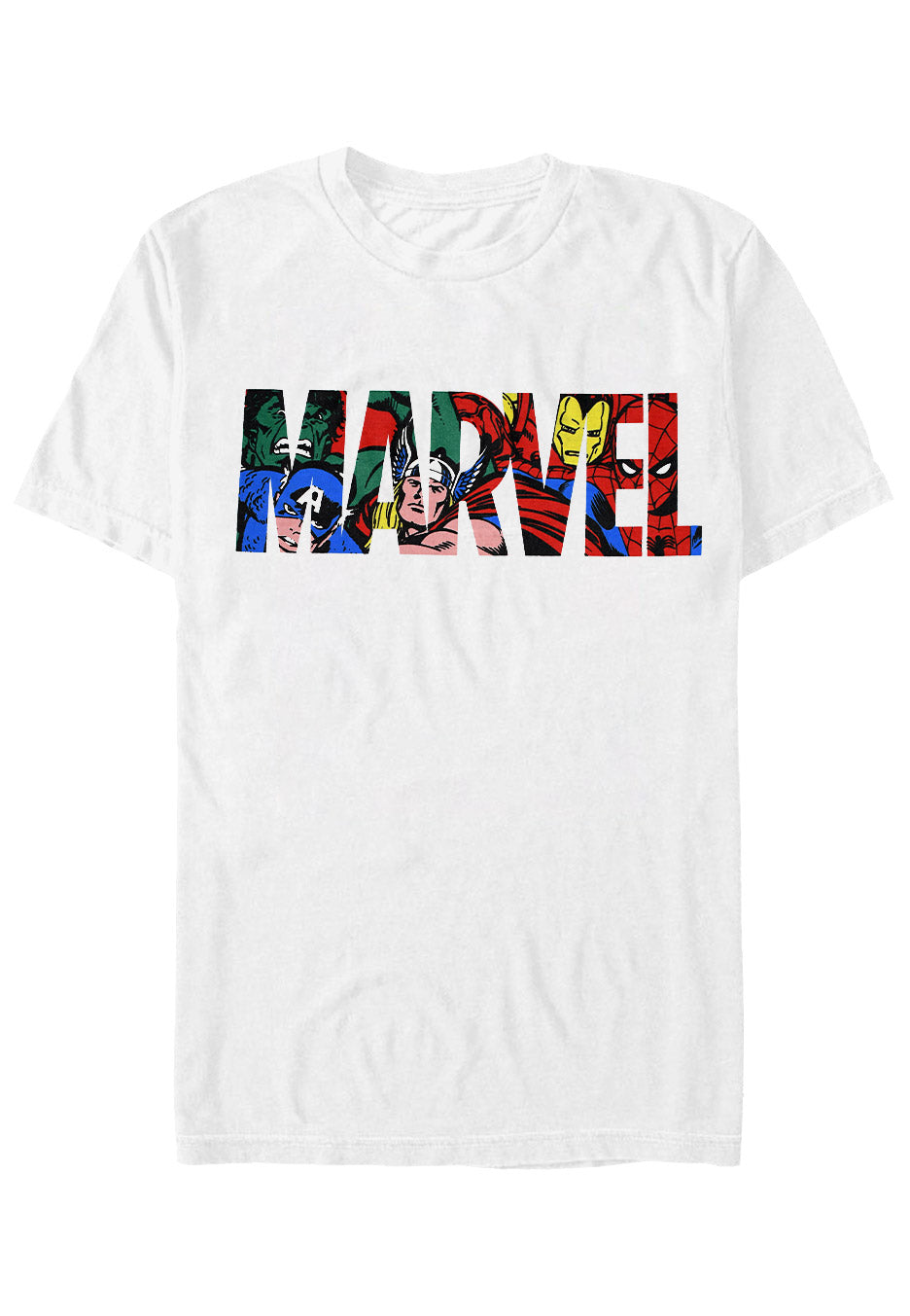 Marvel Comics - Logo Character Infill White - T-Shirt | Neutral-Image