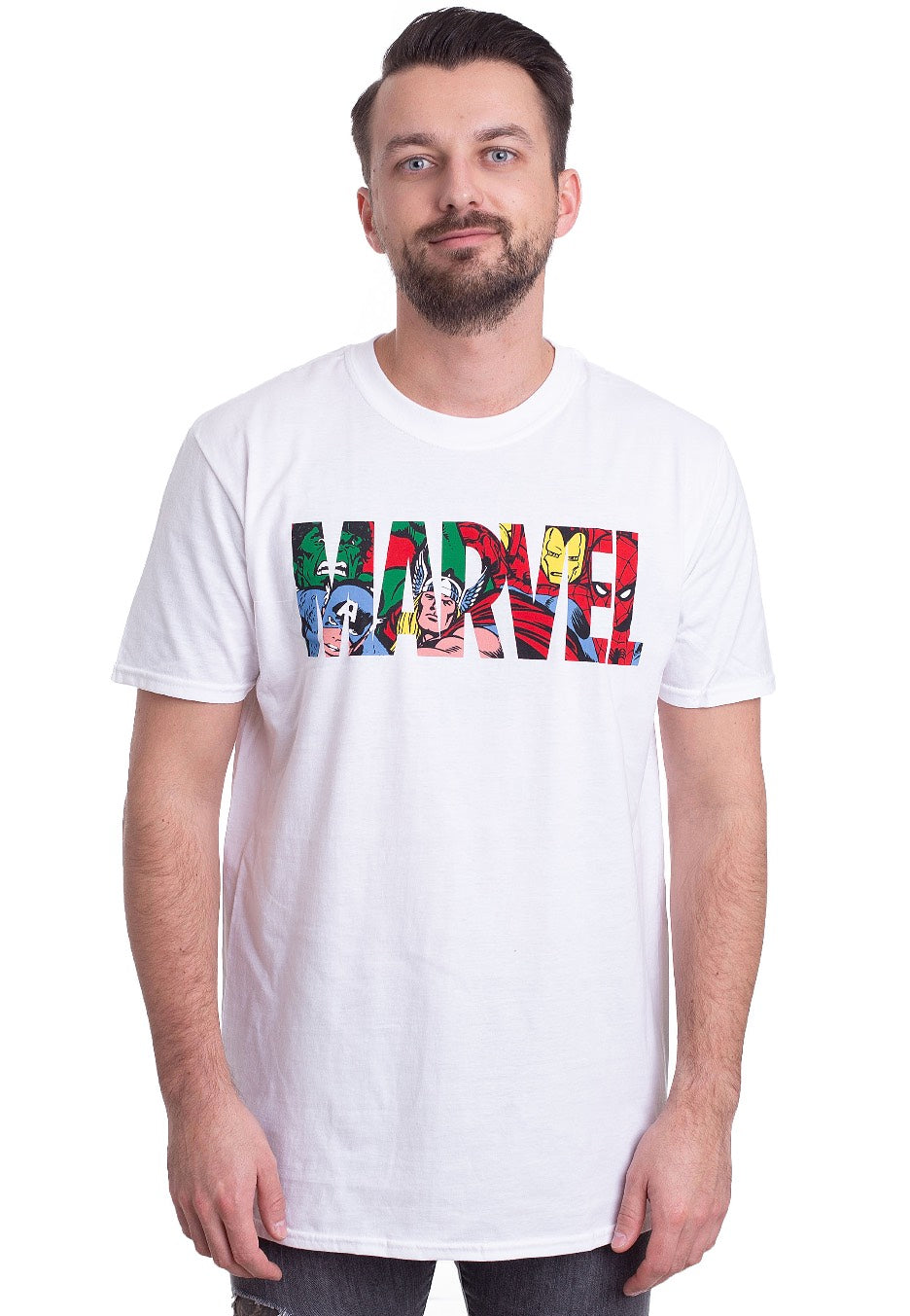 Marvel Comics - Logo Character Infill White - T-Shirt | Men-Image