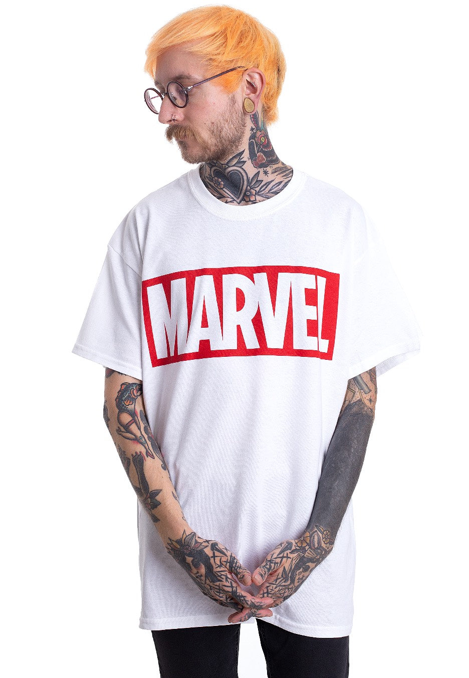 Marvel Comics - Simple Logo White - T-Shirt | Men-Image