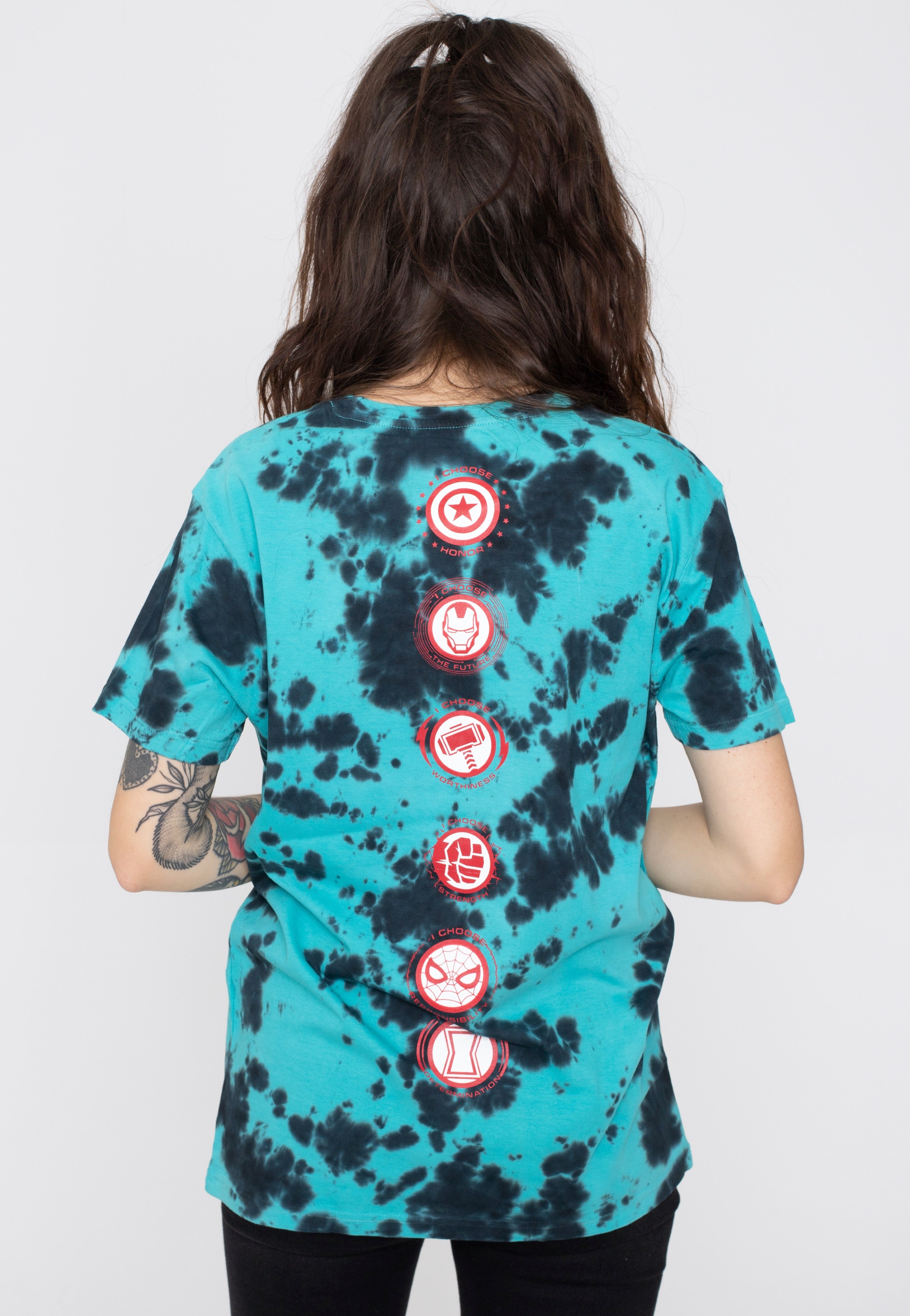 Marvel Comics - Tie Dye Icon Blue - T-Shirt | Women-Image