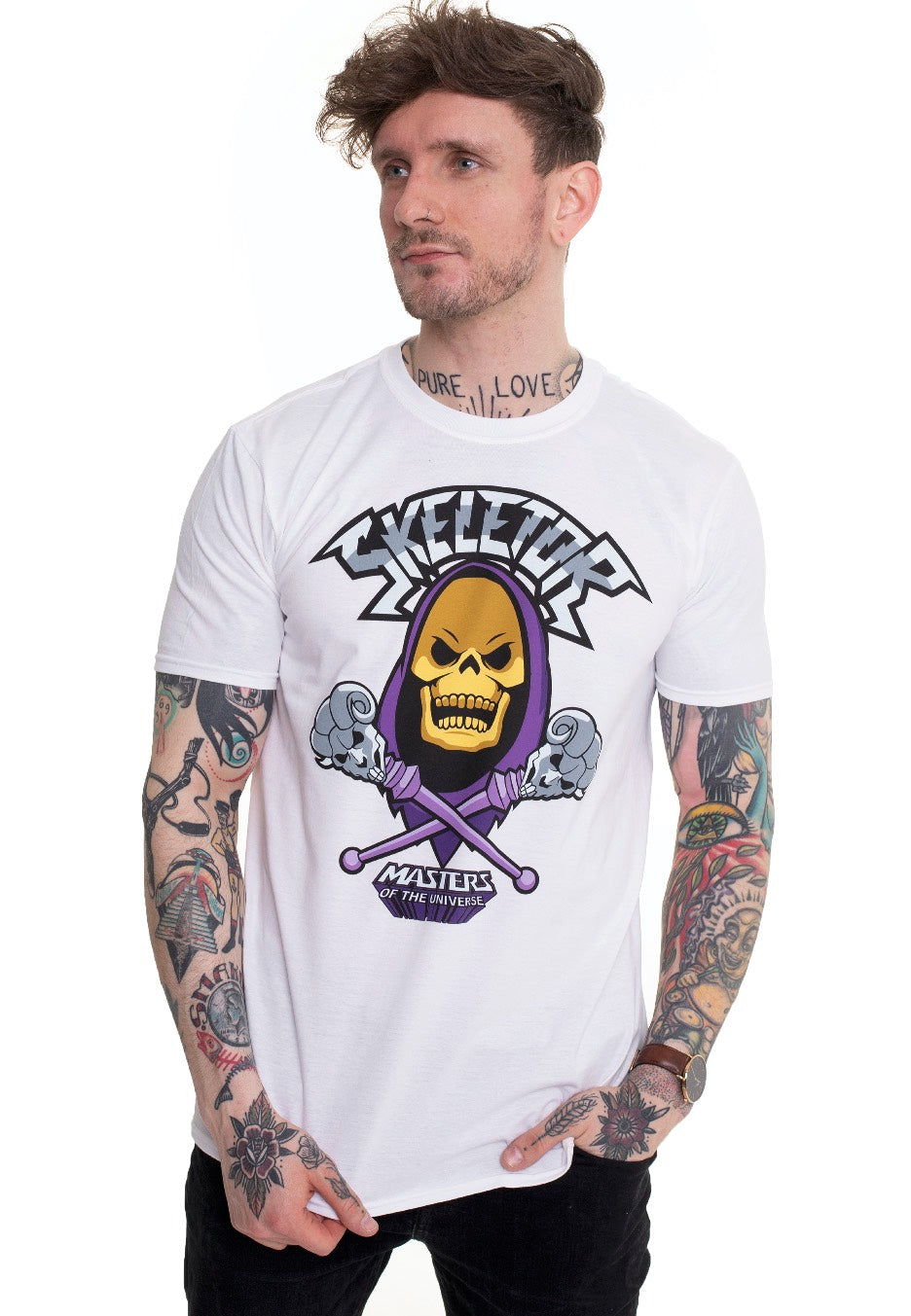 Masters Of The Universe - Skeletor Cross White - T-Shirt | Men-Image