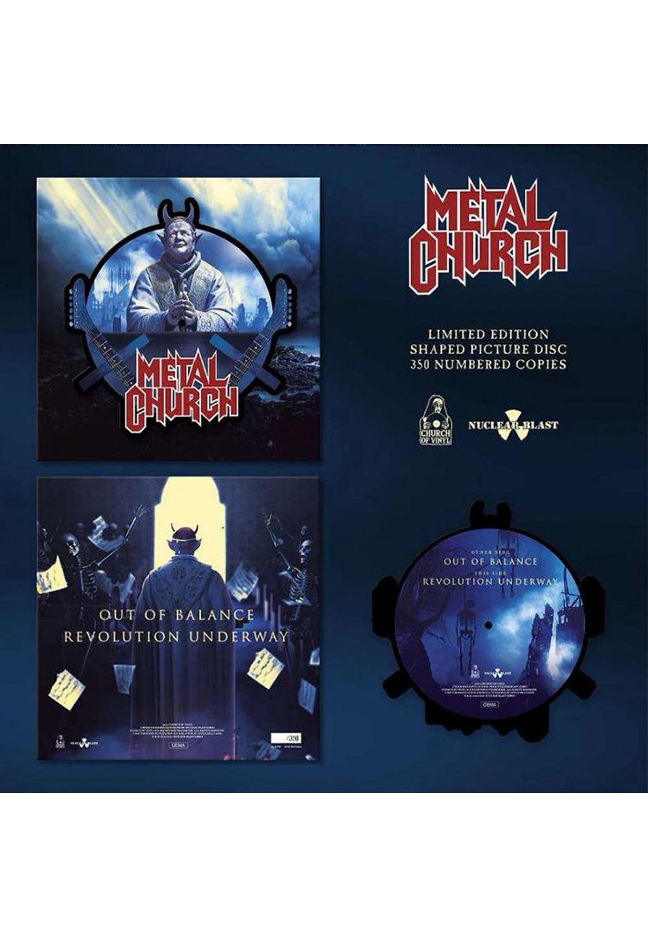 Metal Church - Out Of Balance Shape Vinyl Picture - Colored Mini Vinyl | Neutral-Image