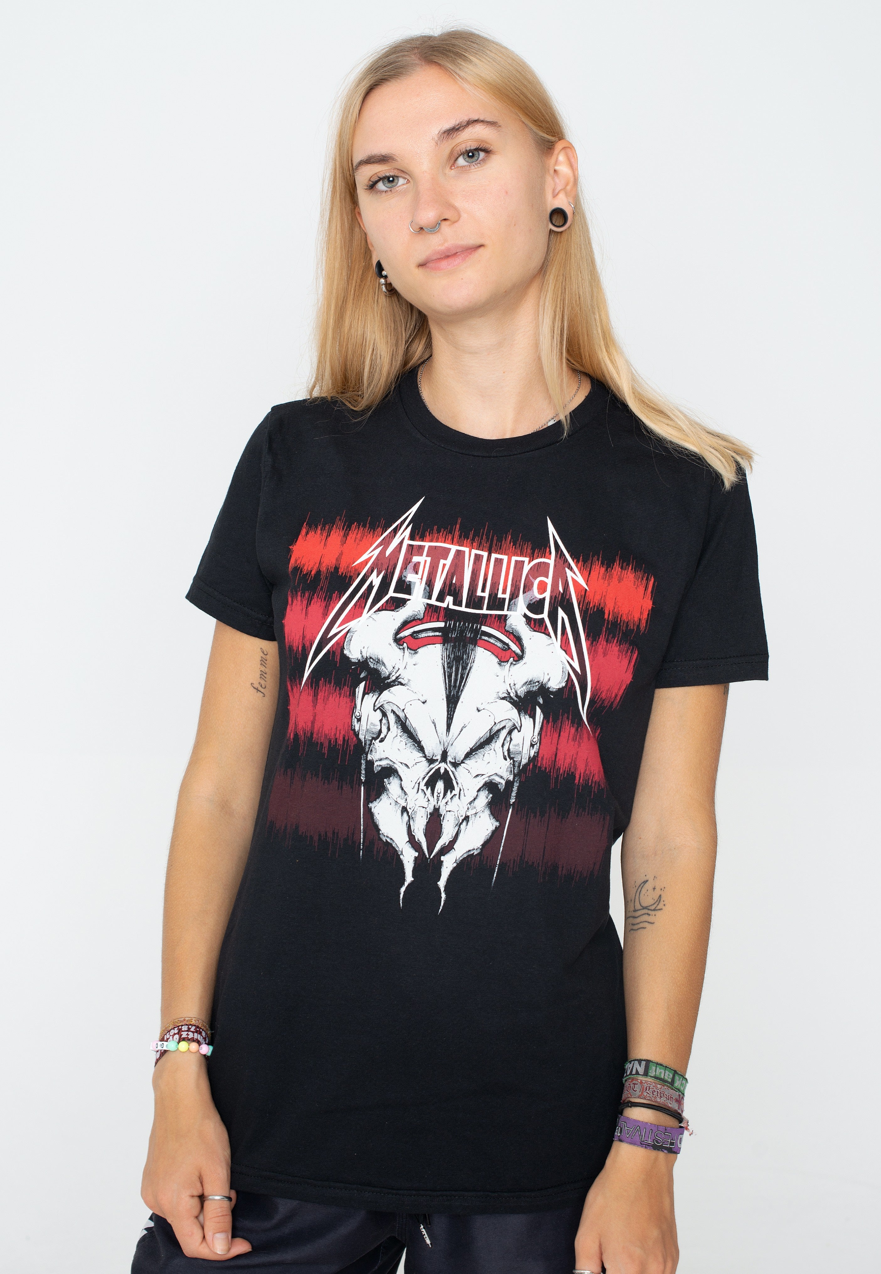 Metallica - Squindo White Skull - Girly | Women-Image