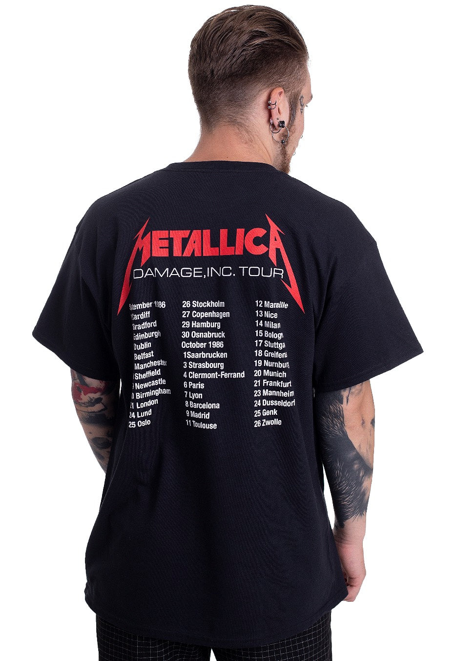 Metallica - Mop European Tour 86' - T-Shirt | Men-Image