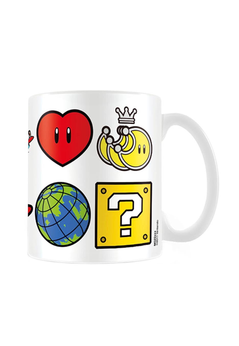 Super Mario - Odyssey Icons White - Mug | Neutral-Image