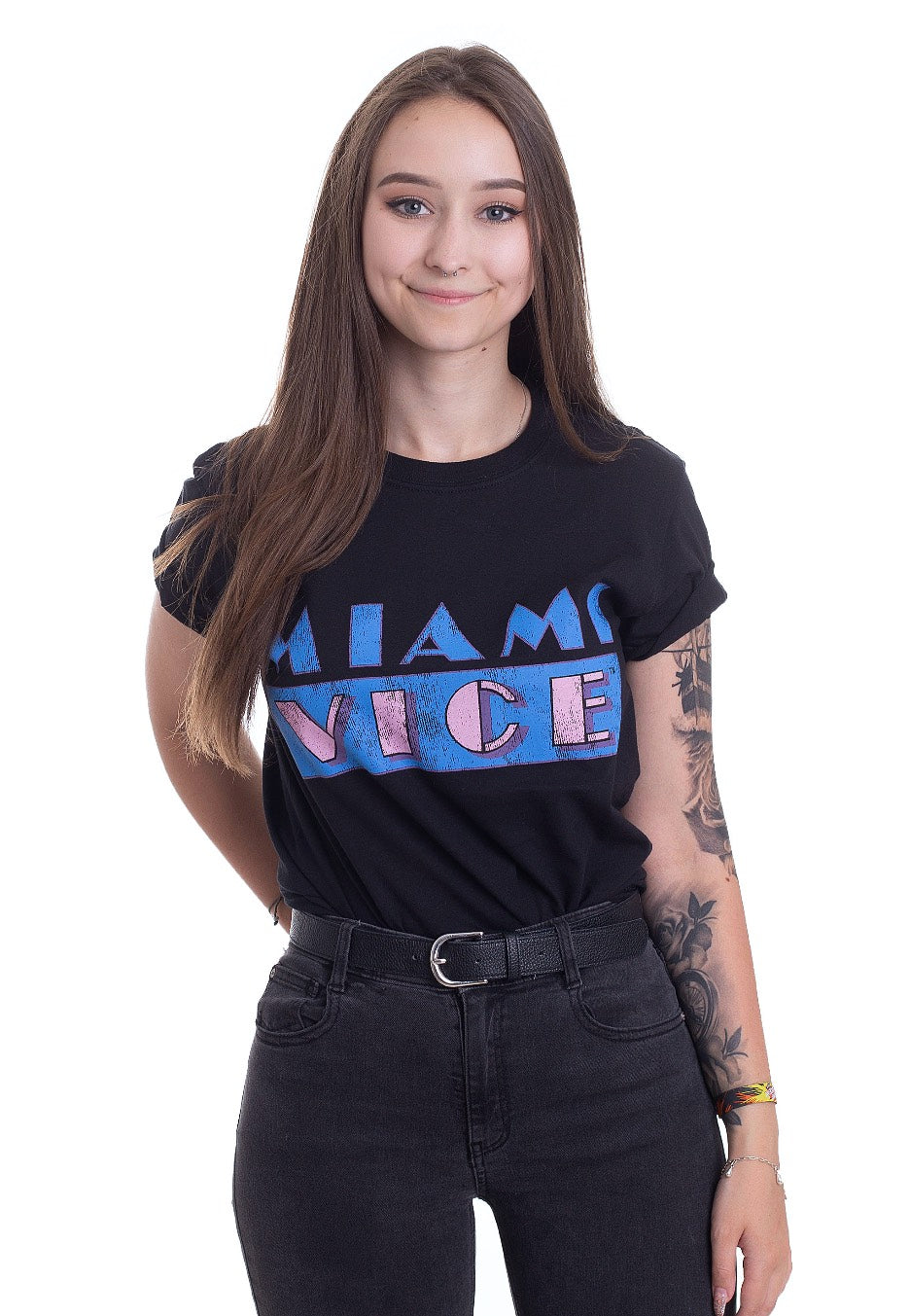 Miami Vice - Distressed Logo - T-Shirt | Women-Image