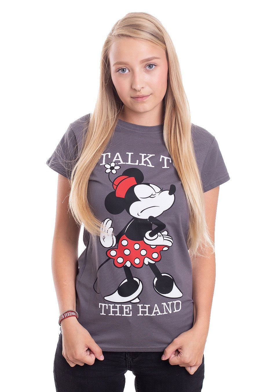 Minnie Mouse - Talk To The Hand Dark Grey - Girly | Women-Image