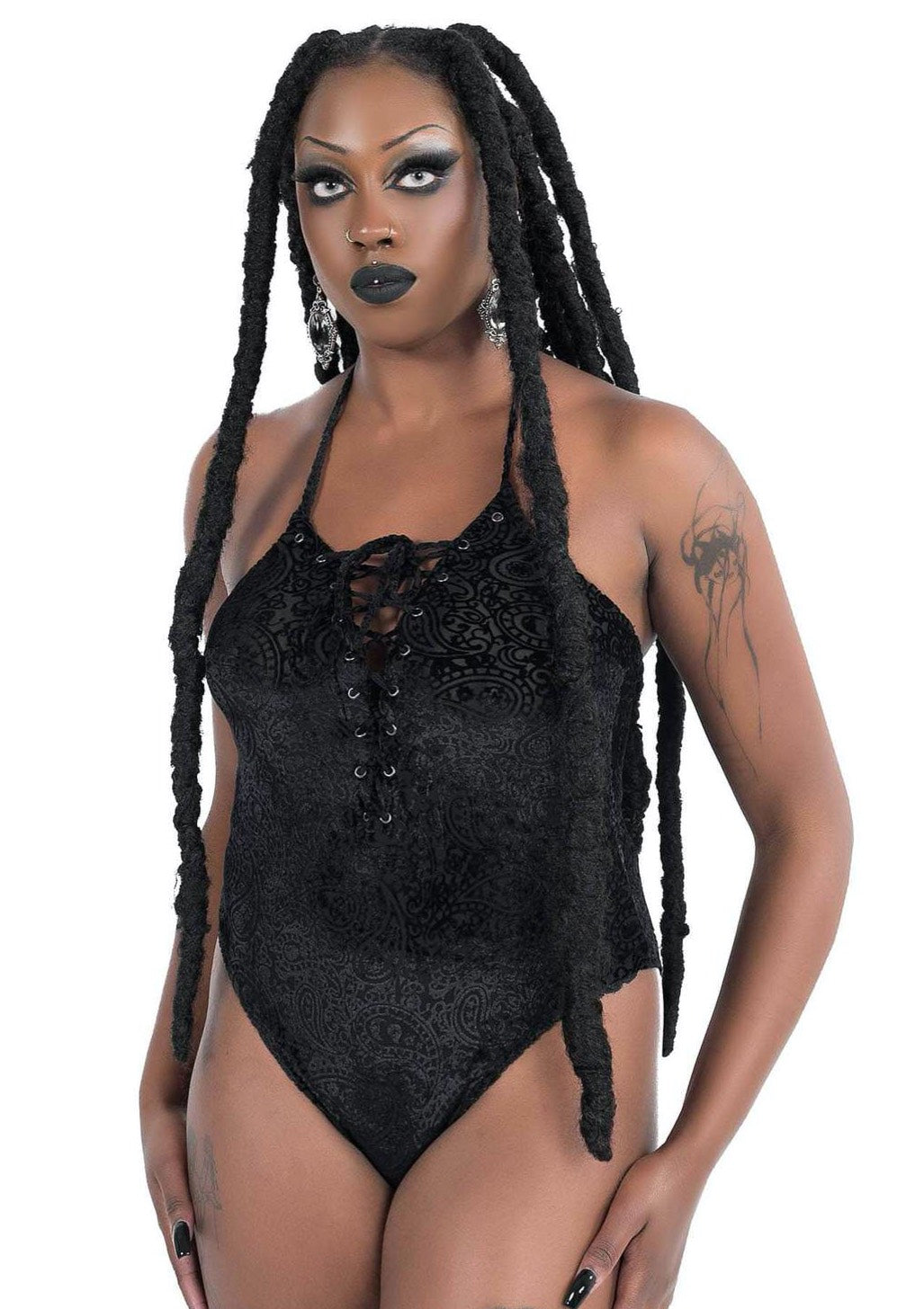 Killstar - Midnyte Velvet Black - Body | Women-Image