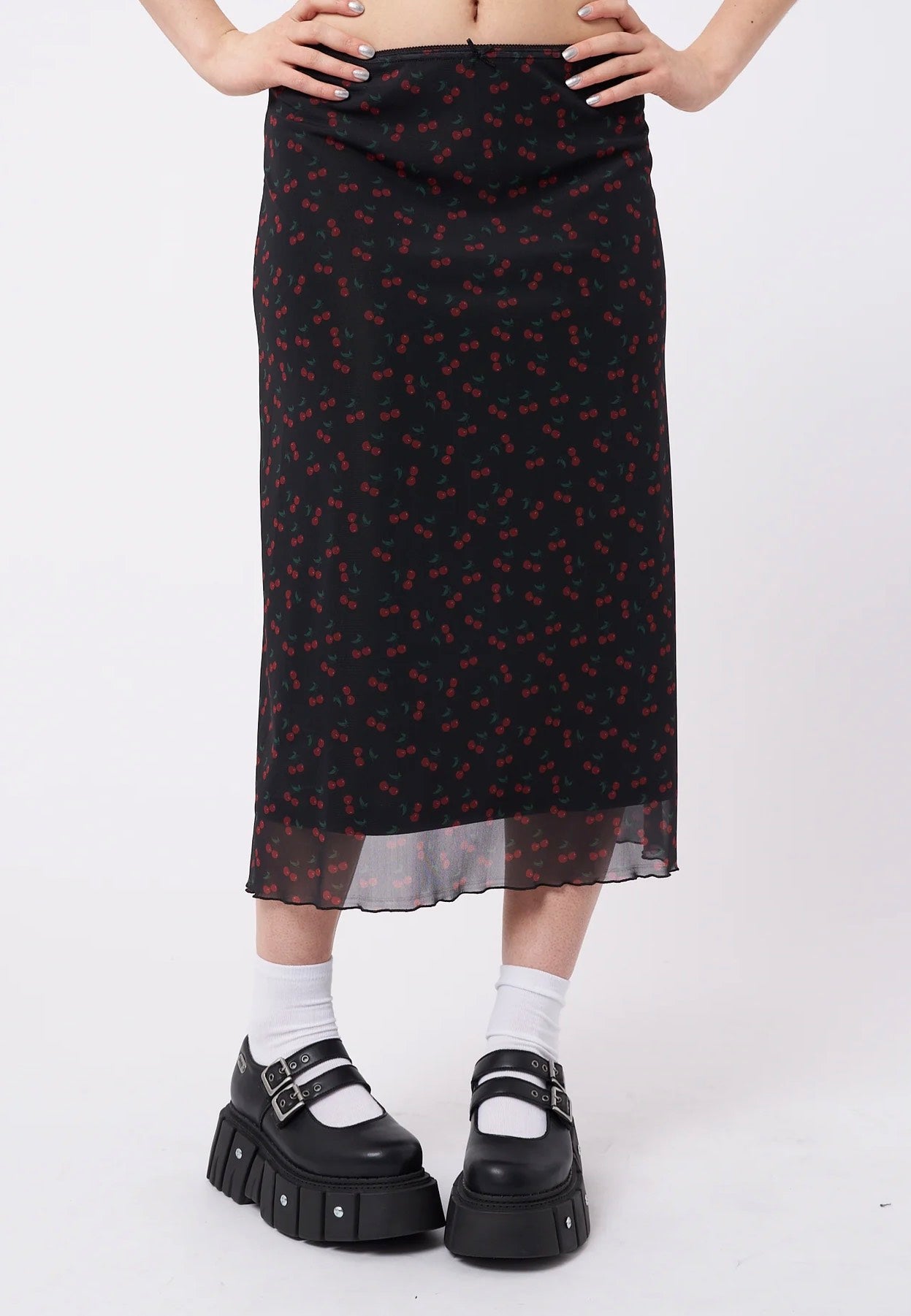 Minga London - Cherry Cola Mesh Black - Skirt | Women-Image