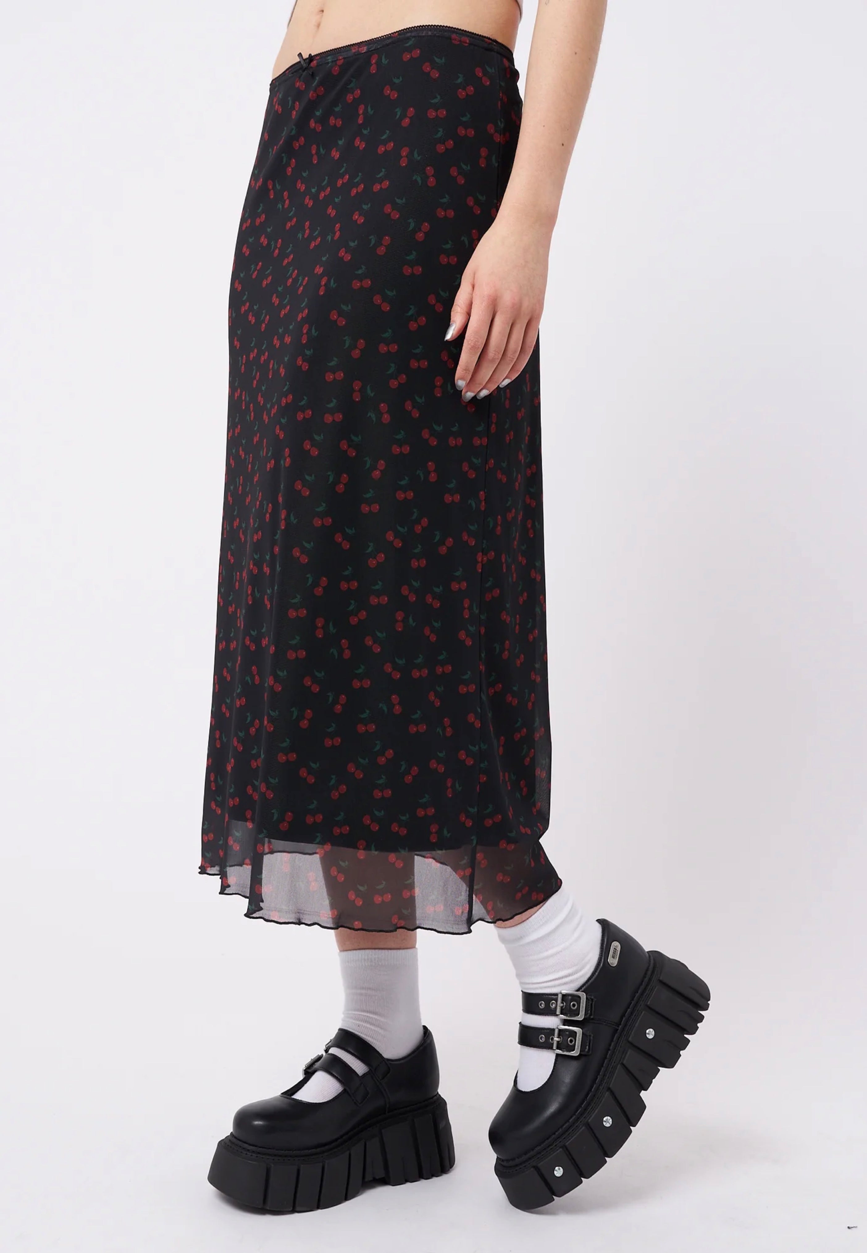 Minga London - Cherry Cola Mesh Black - Skirt | Women-Image