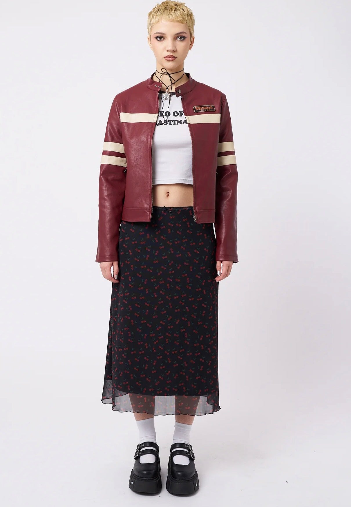 Minga London - Cherry Cola Mesh Black - Skirt | Women-Image