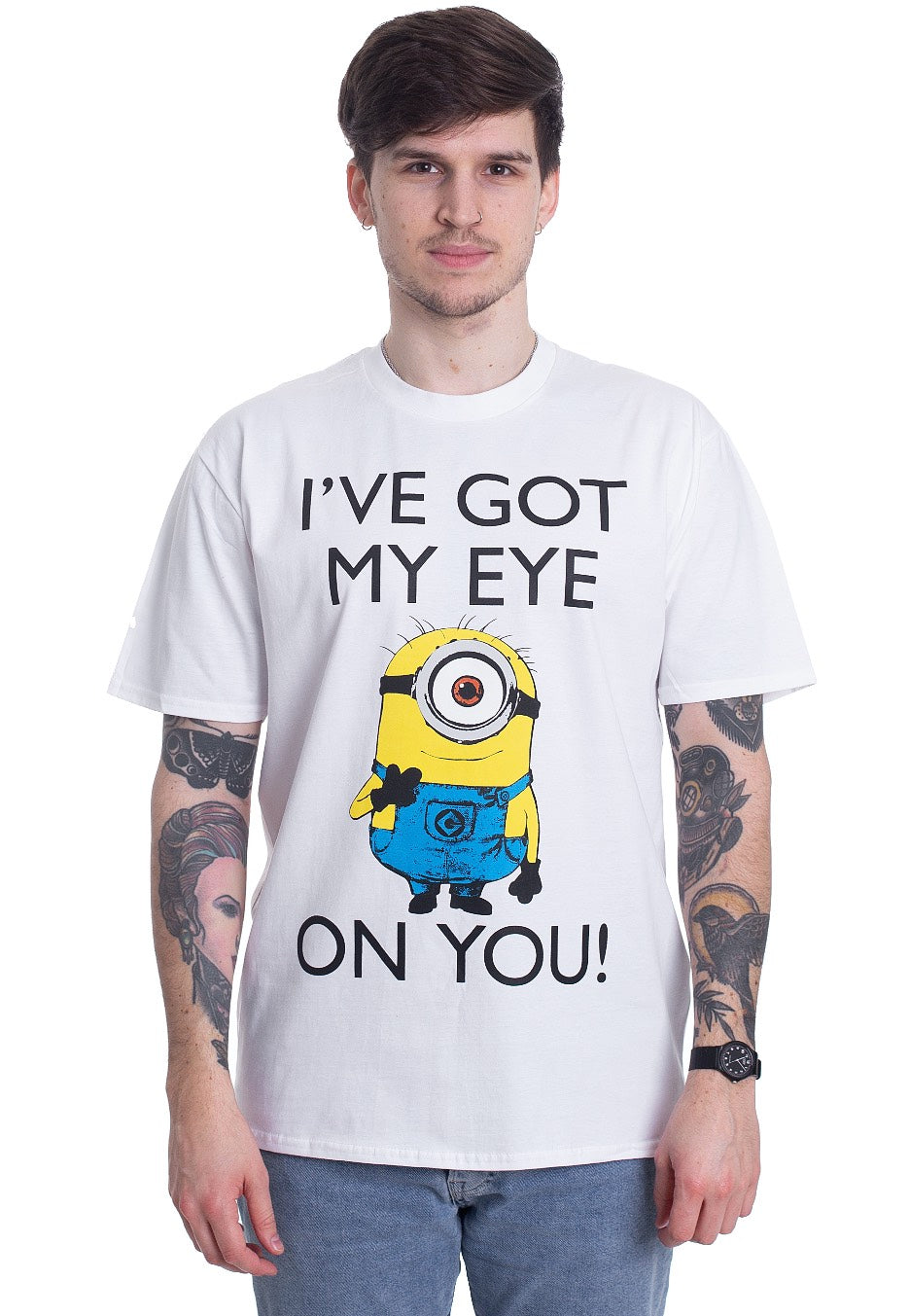 Minions - I Got My Eye On You White - T-Shirt | Men-Image