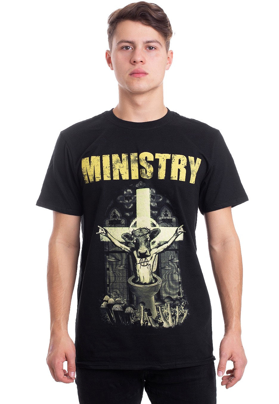 Ministry - Holy Cow Block Letters - T-Shirt | Men-Image