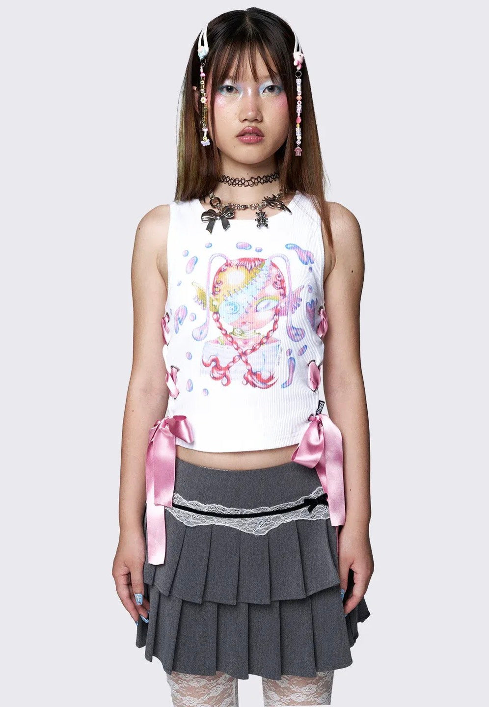 Minga London x Ema Gaspar - Lace-Up Vest - Top | Women-Image