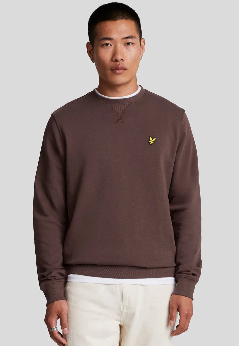 Lyle & Scott - Crew Neck Deep Mahogany - Sweater | Men-Image