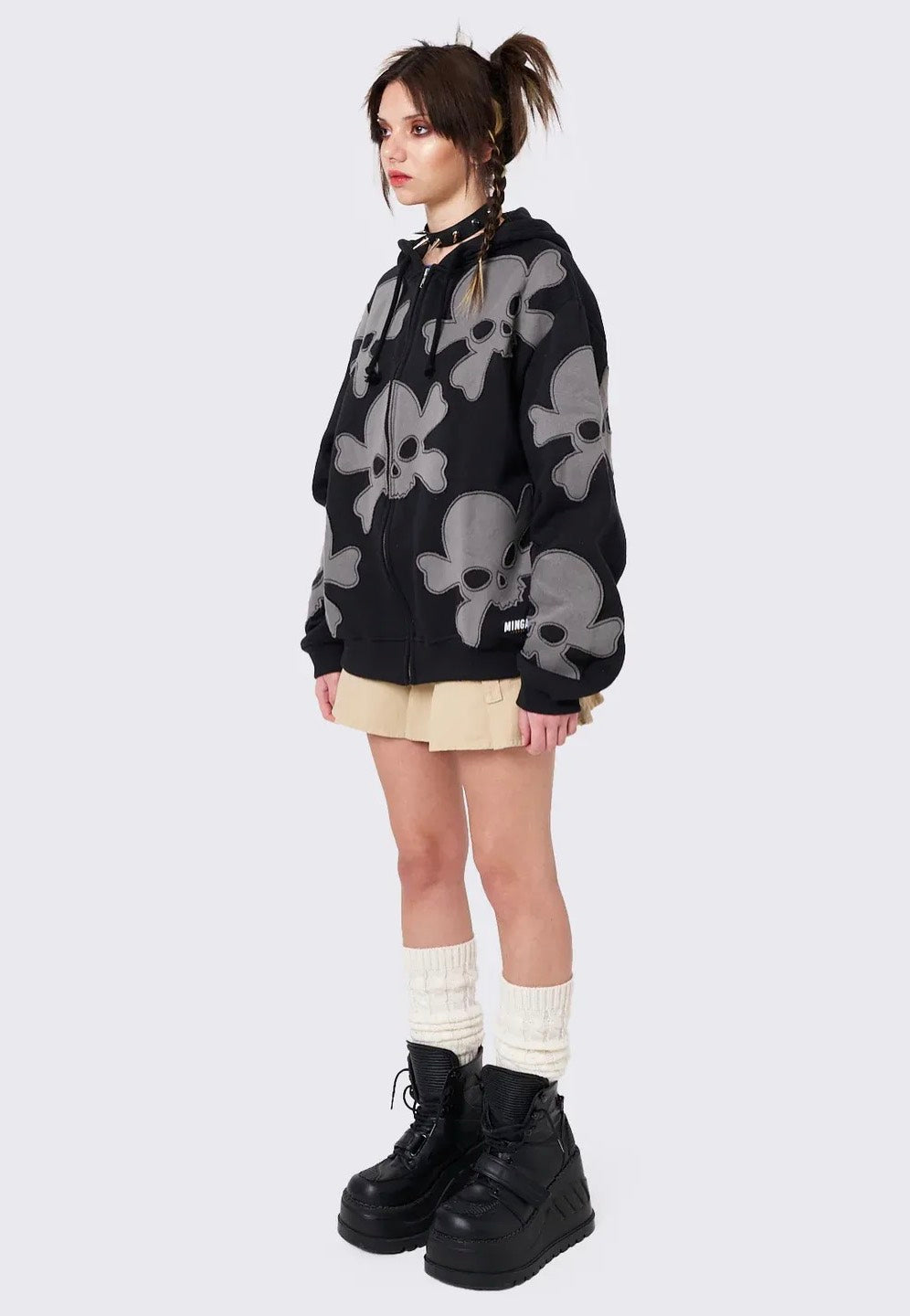 Minga London - Skull Craft Patch Oversized - Zipper | Women-Image