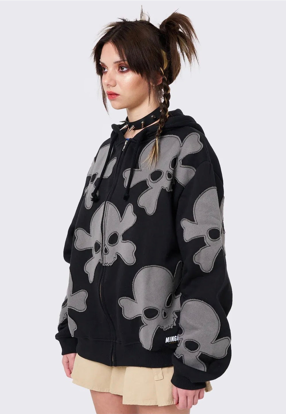 Minga London - Skull Craft Patch Oversized - Zipper | Women-Image