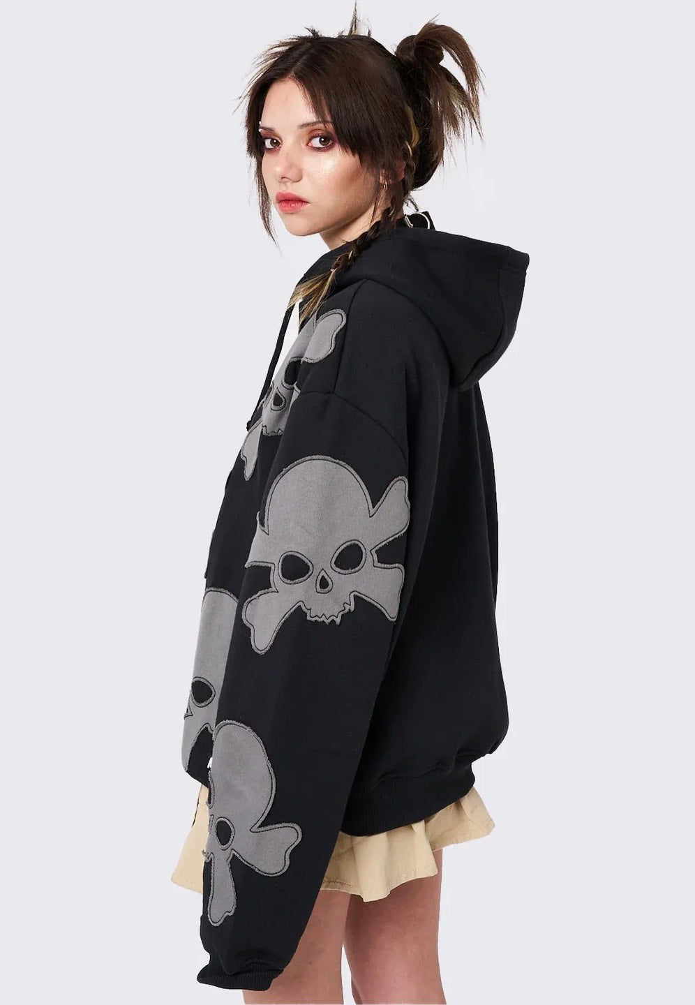 Minga London - Skull Craft Patch Oversized - Zipper | Women-Image