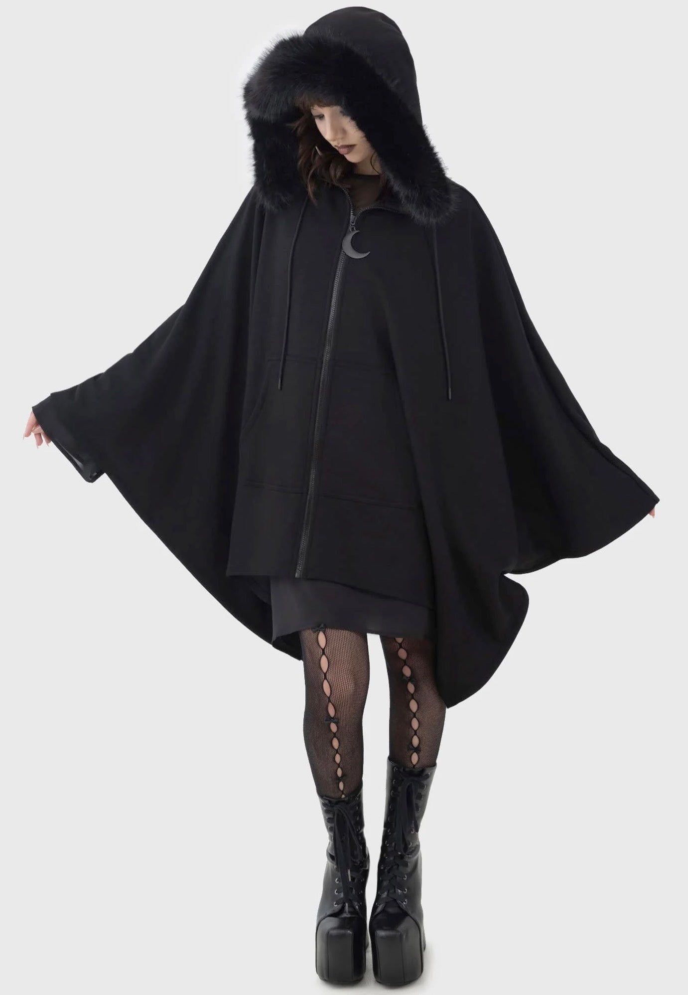 Killstar - Moonlight Rager Black - Cloak | Women-Image