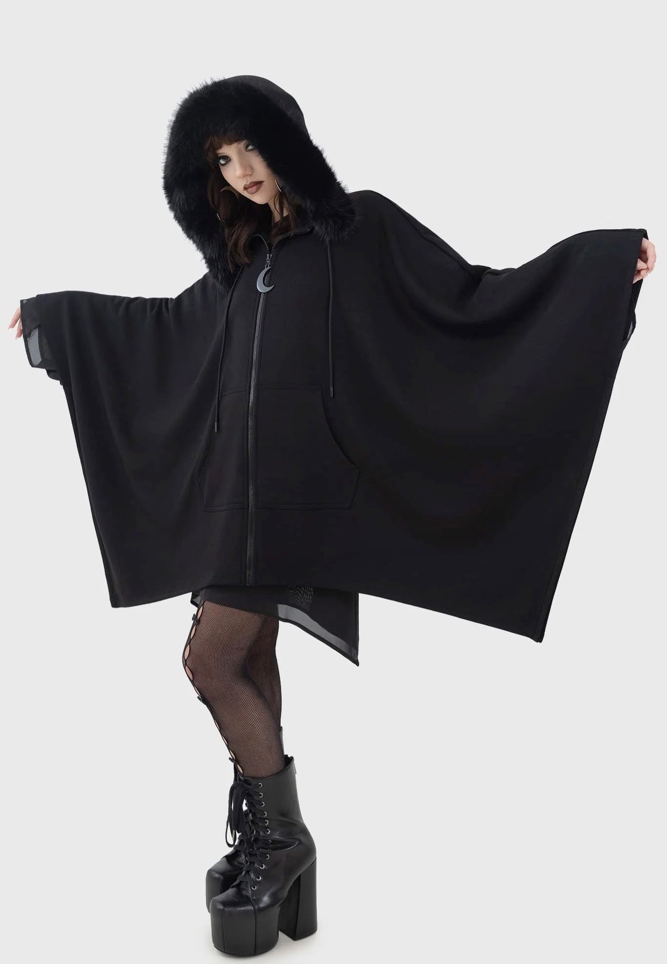 Killstar - Moonlight Rager Black - Cloak | Women-Image