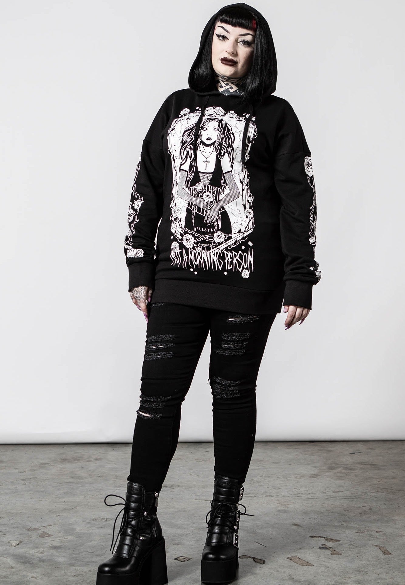 Killstar - Morning Longline - Hoodie | Women-Image