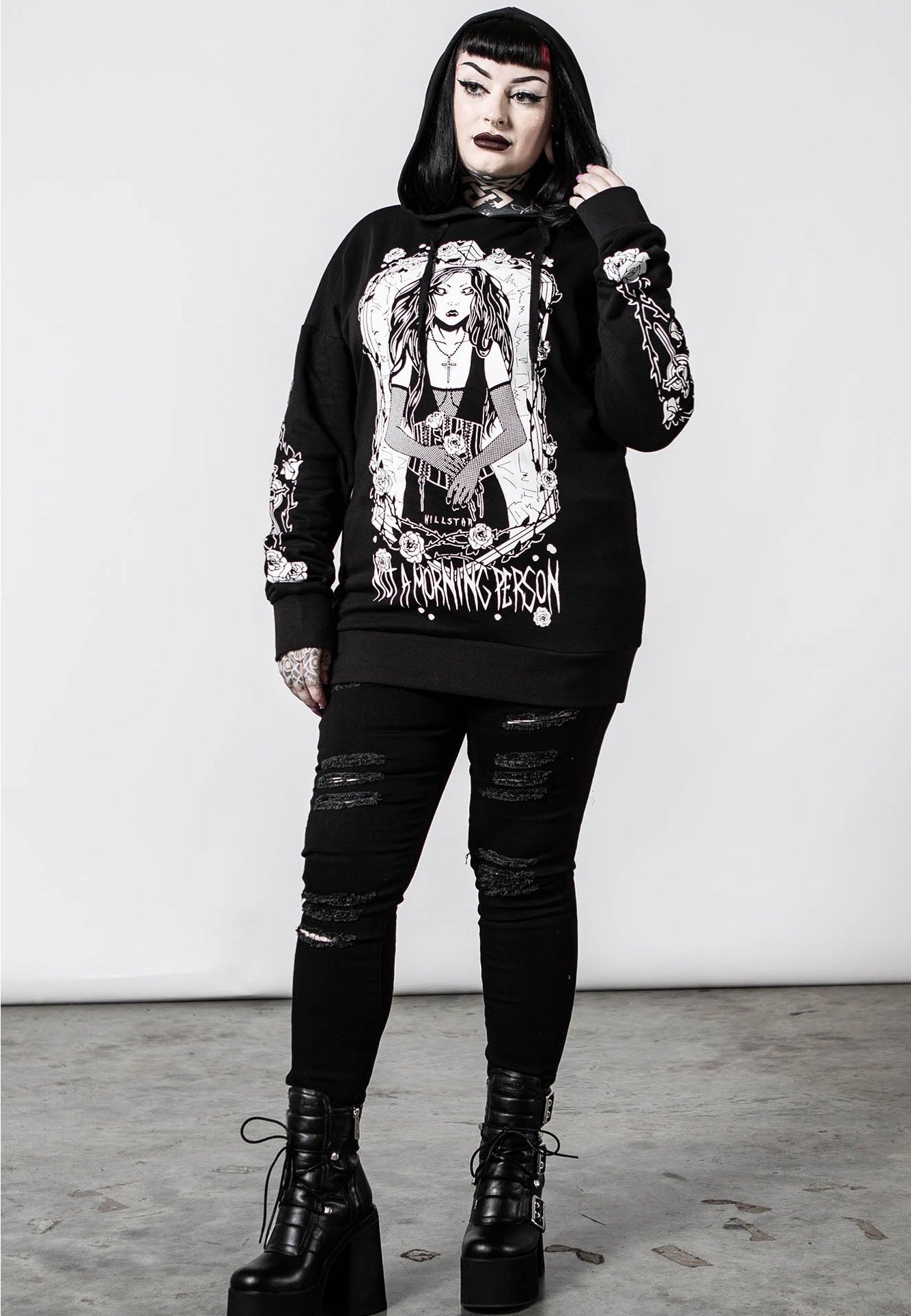 Killstar - Morning Longline - Hoodie | Women-Image