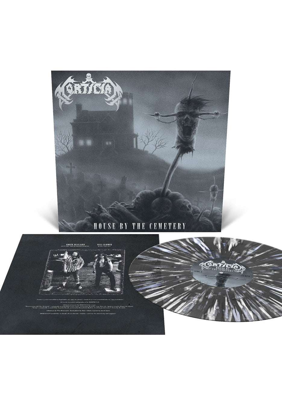 Mortician - House By The Cemetery Black Ice with White And Baby Blue - Splattered Vinyl | Neutral-Image