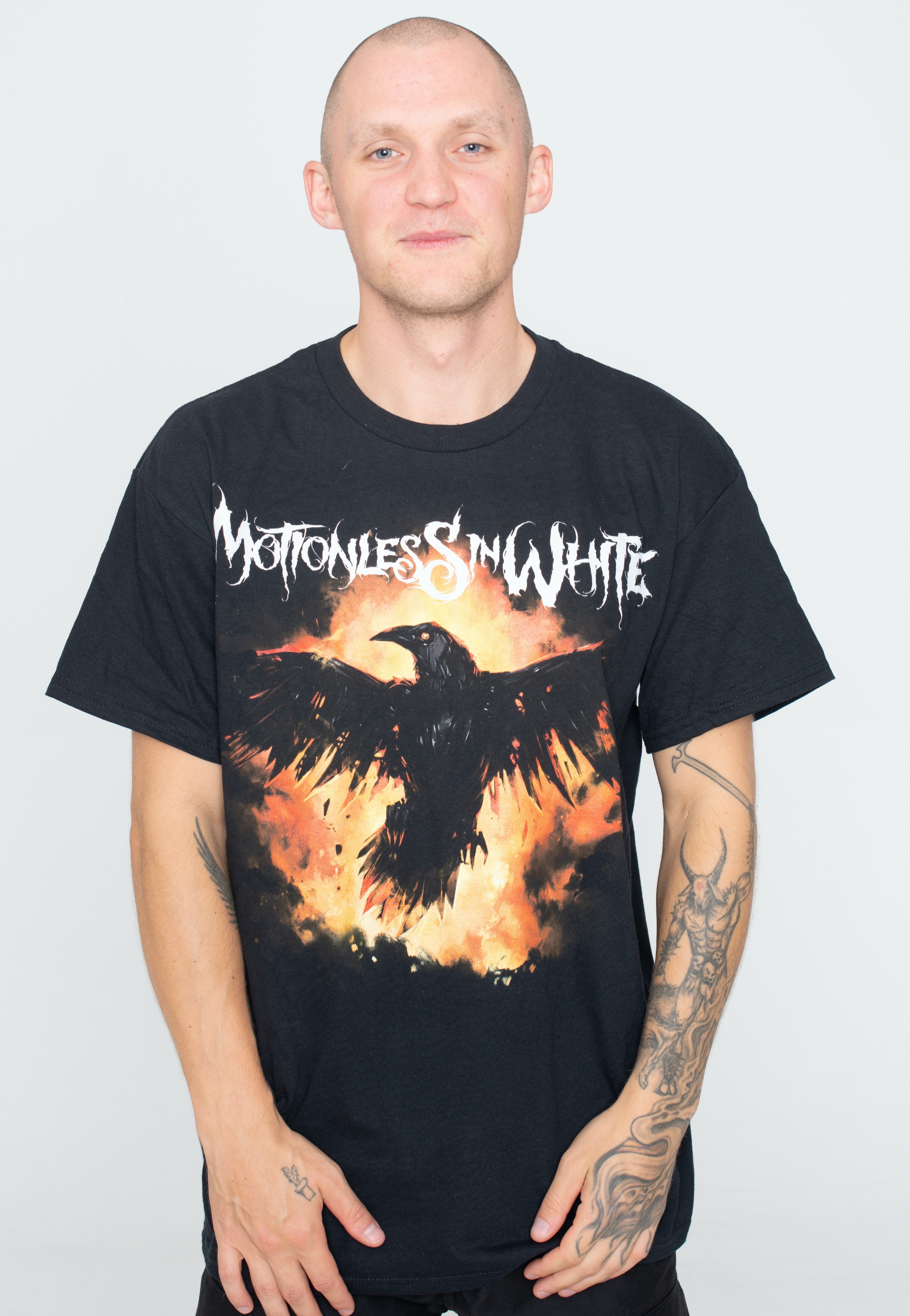 Motionless In White - Burning Crow - T-Shirt | Men-Image