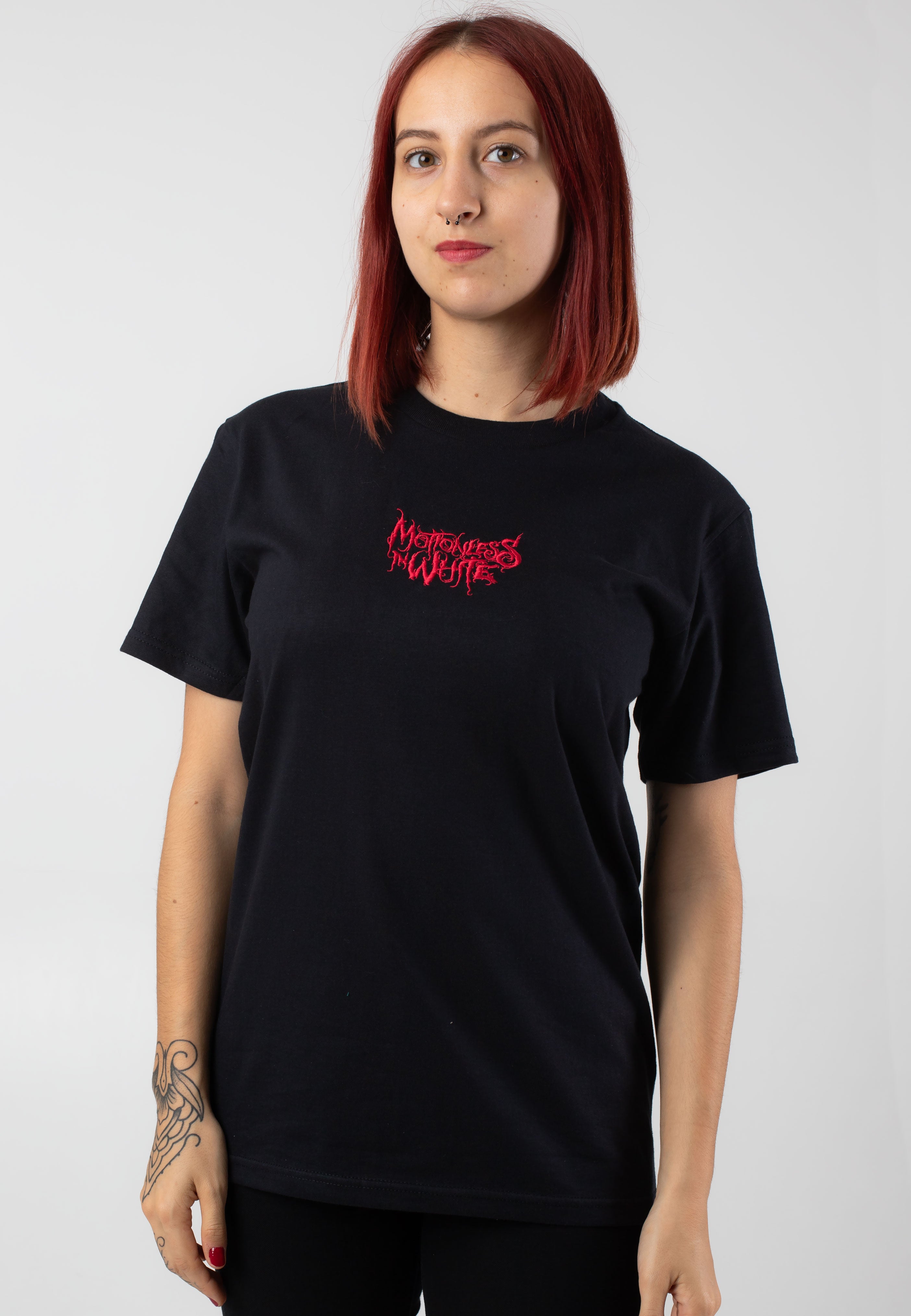 Motionless In White - Embroidered Red Logo - T-Shirt | Women-Image