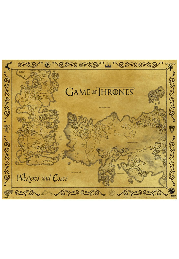 Game Of Thrones - Antique Map Mini - Poster | Neutral-Image