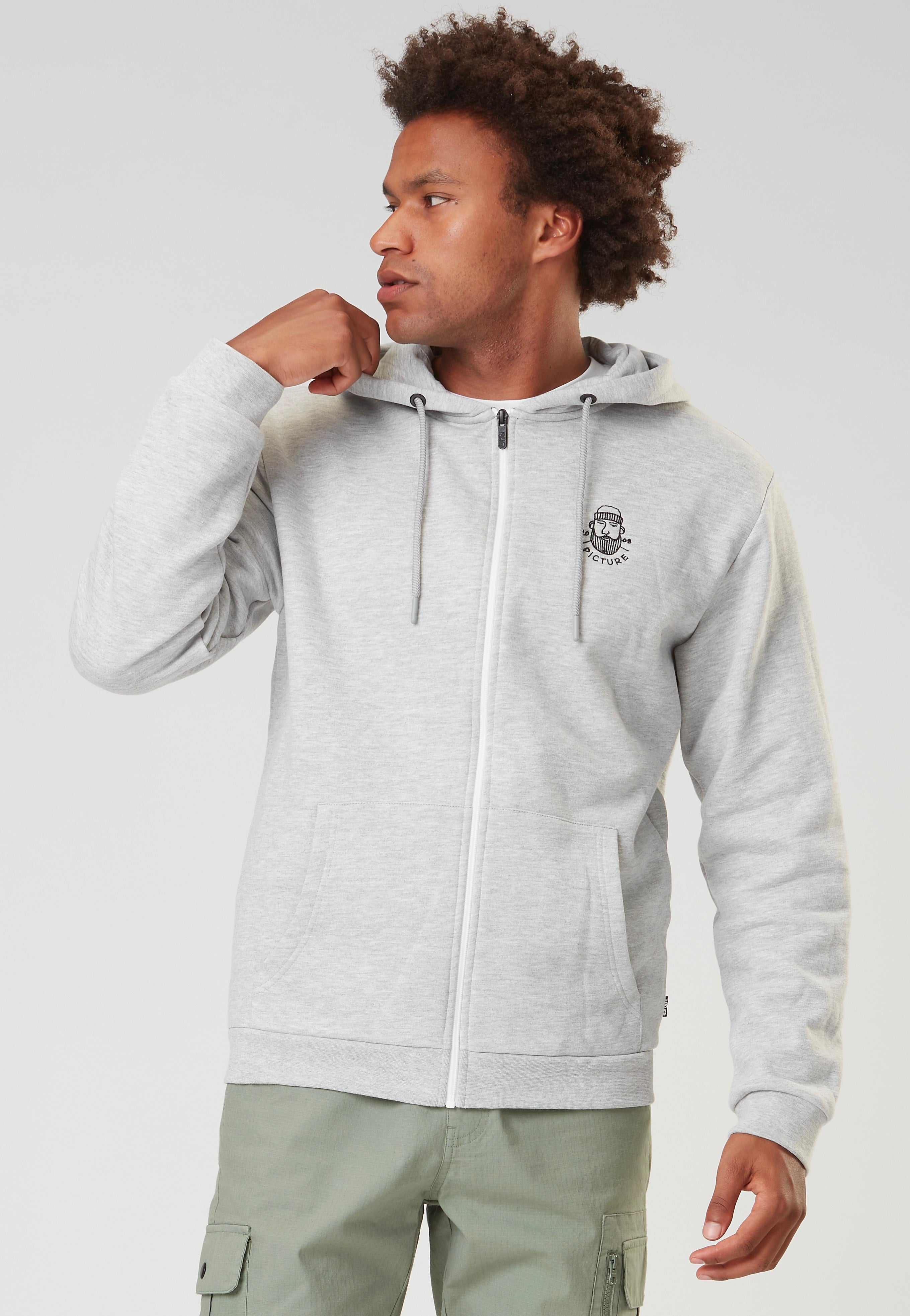 Picture - Chewko Grey Melange - Zipper | Men-Image