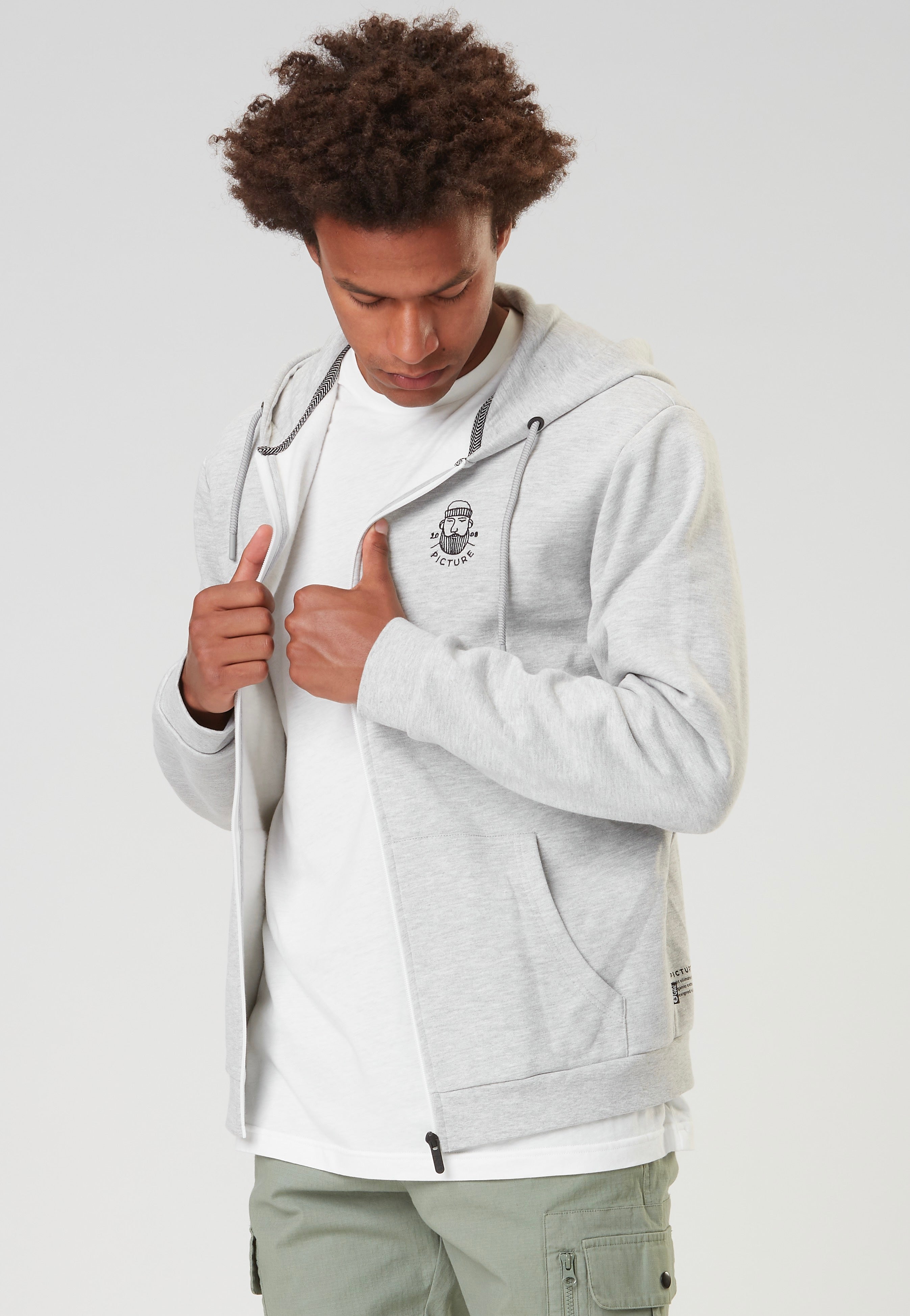 Picture - Chewko Grey Melange - Zipper | Men-Image