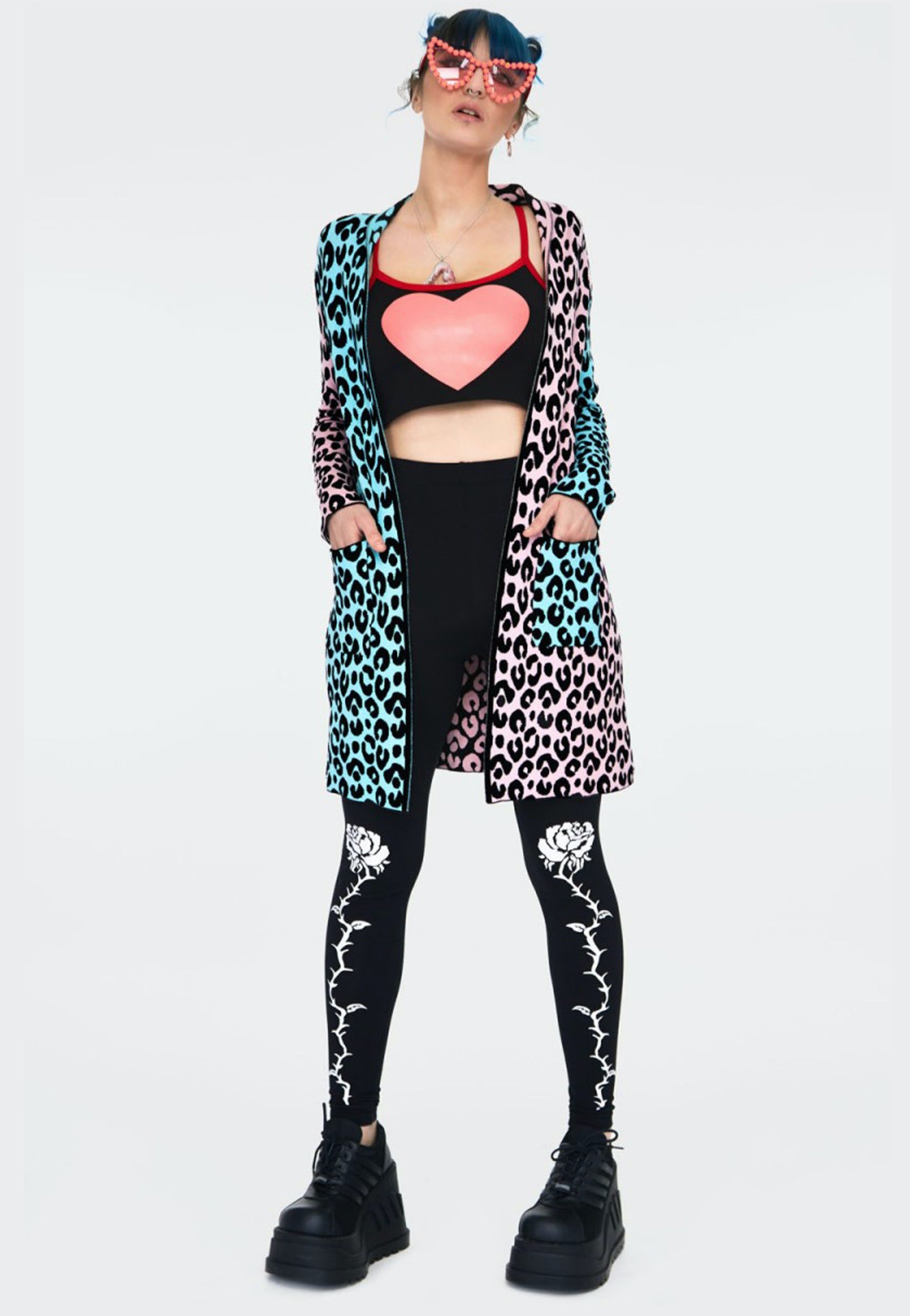 Jawbreaker - Multi Pastel Leopard Print - Cardigan | Women-Image