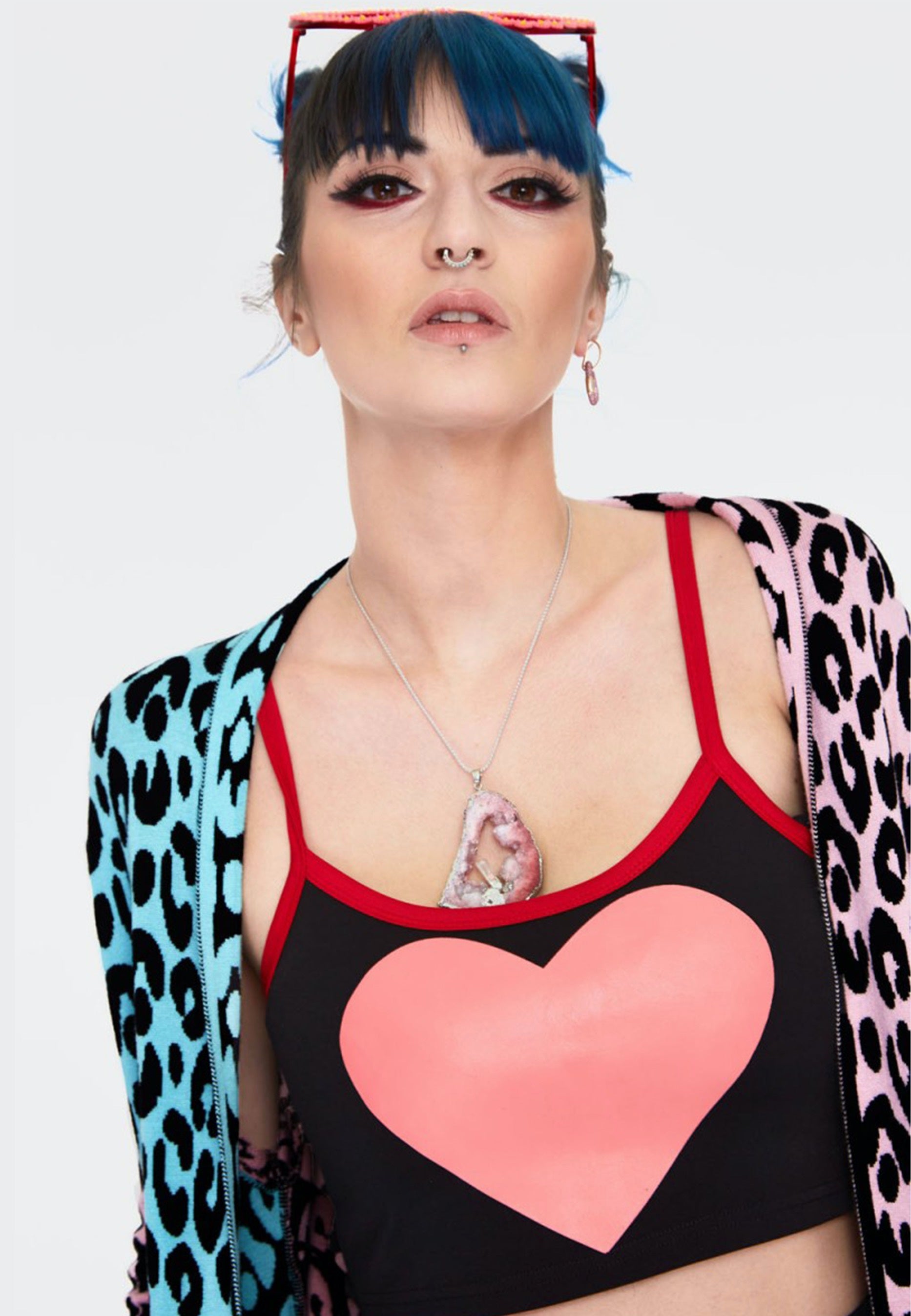 Jawbreaker - Multi Pastel Leopard Print - Cardigan | Women-Image