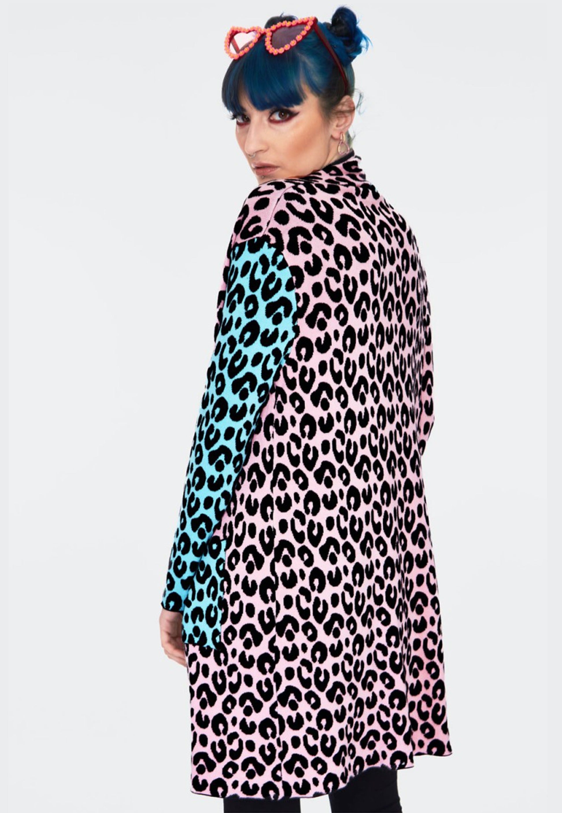 Jawbreaker - Multi Pastel Leopard Print - Cardigan | Women-Image